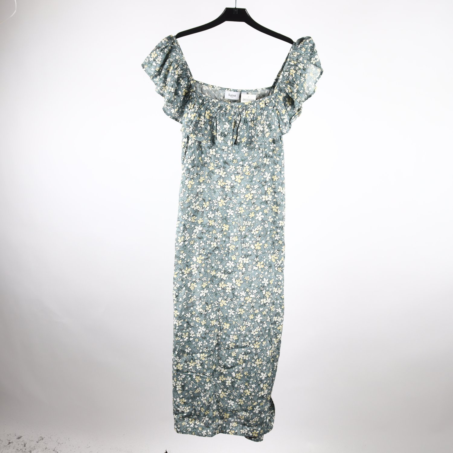 Klänning, Saint, blommig, blå, stl. XS