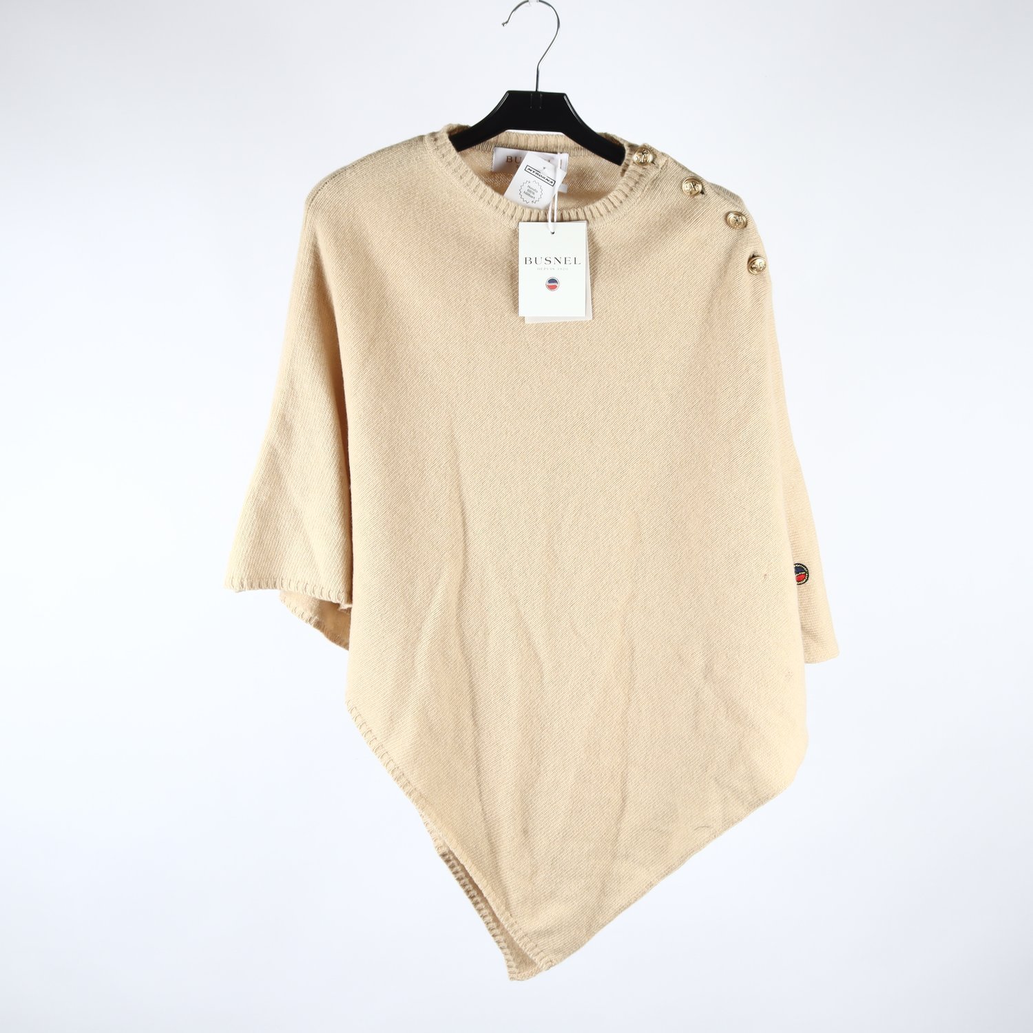 Poncho, Busnel, beige, stl. One size