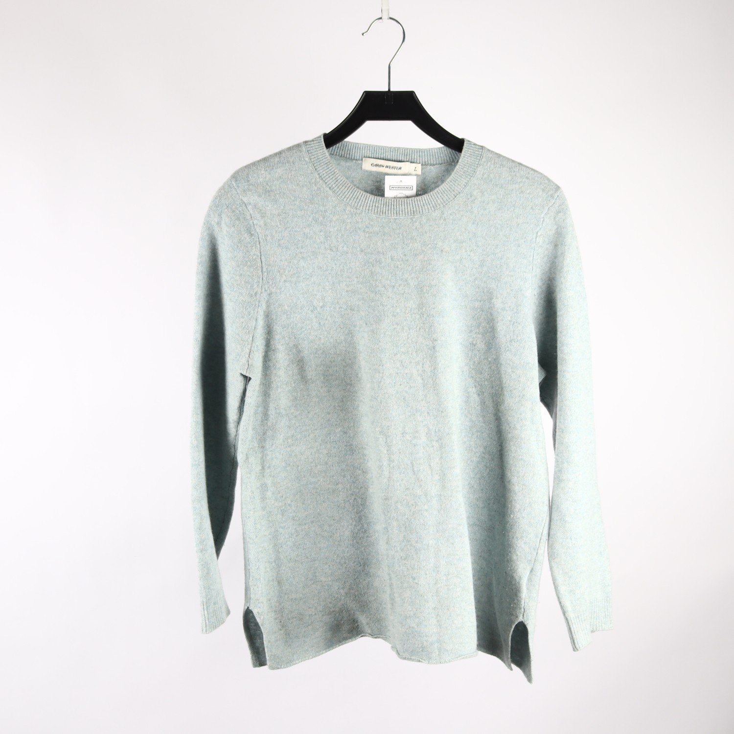 Tröja, Carin Wester, blå, ull, cashmere, stl. L