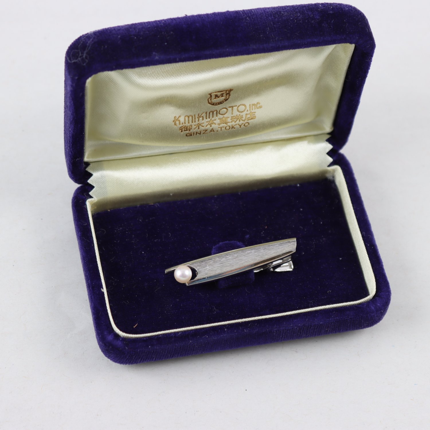 Slipshållare, Silver, Pärla, vikt: 4,9g