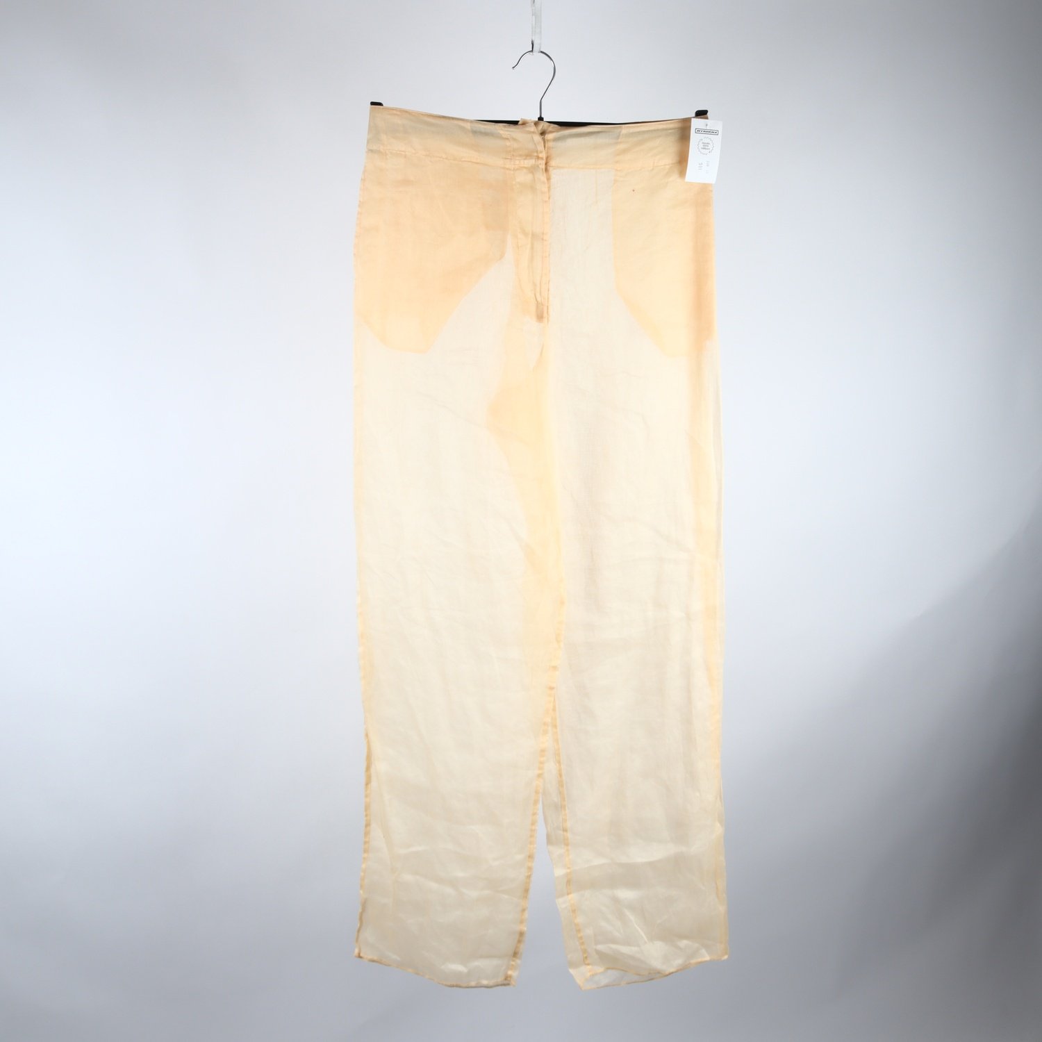 Byxor, Acne Studio, gul, transparenta, stl. 36