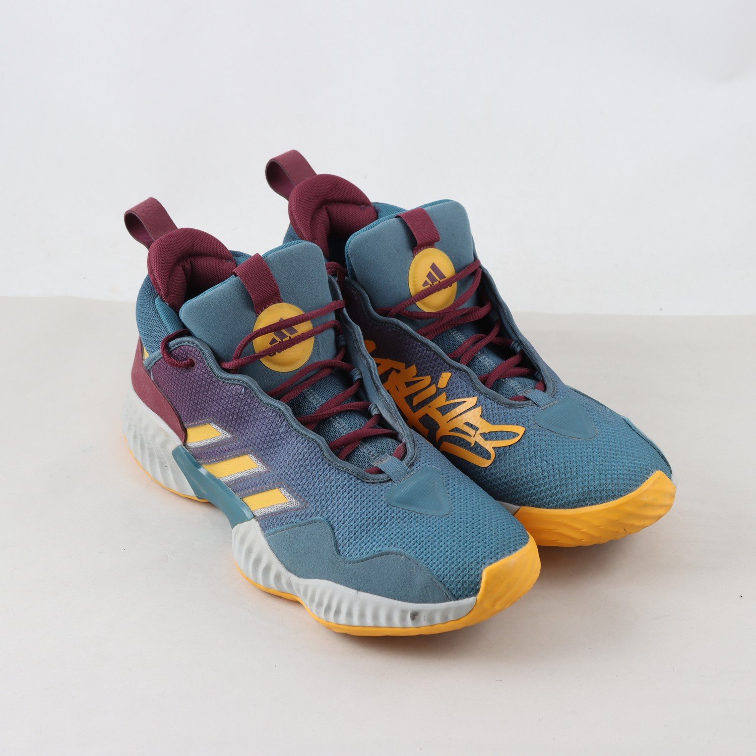 Sneakers, Adidas, blå, gul, US 13