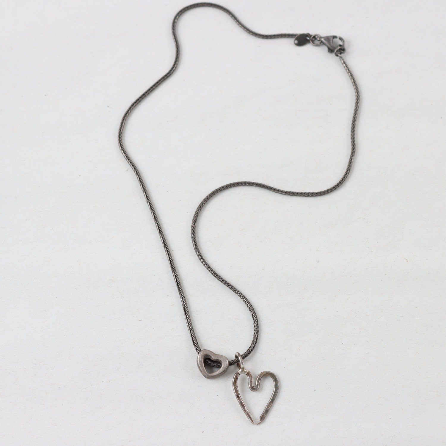 Halsband & Hänge, Silver, Hjärtan, Brv: 8,8g