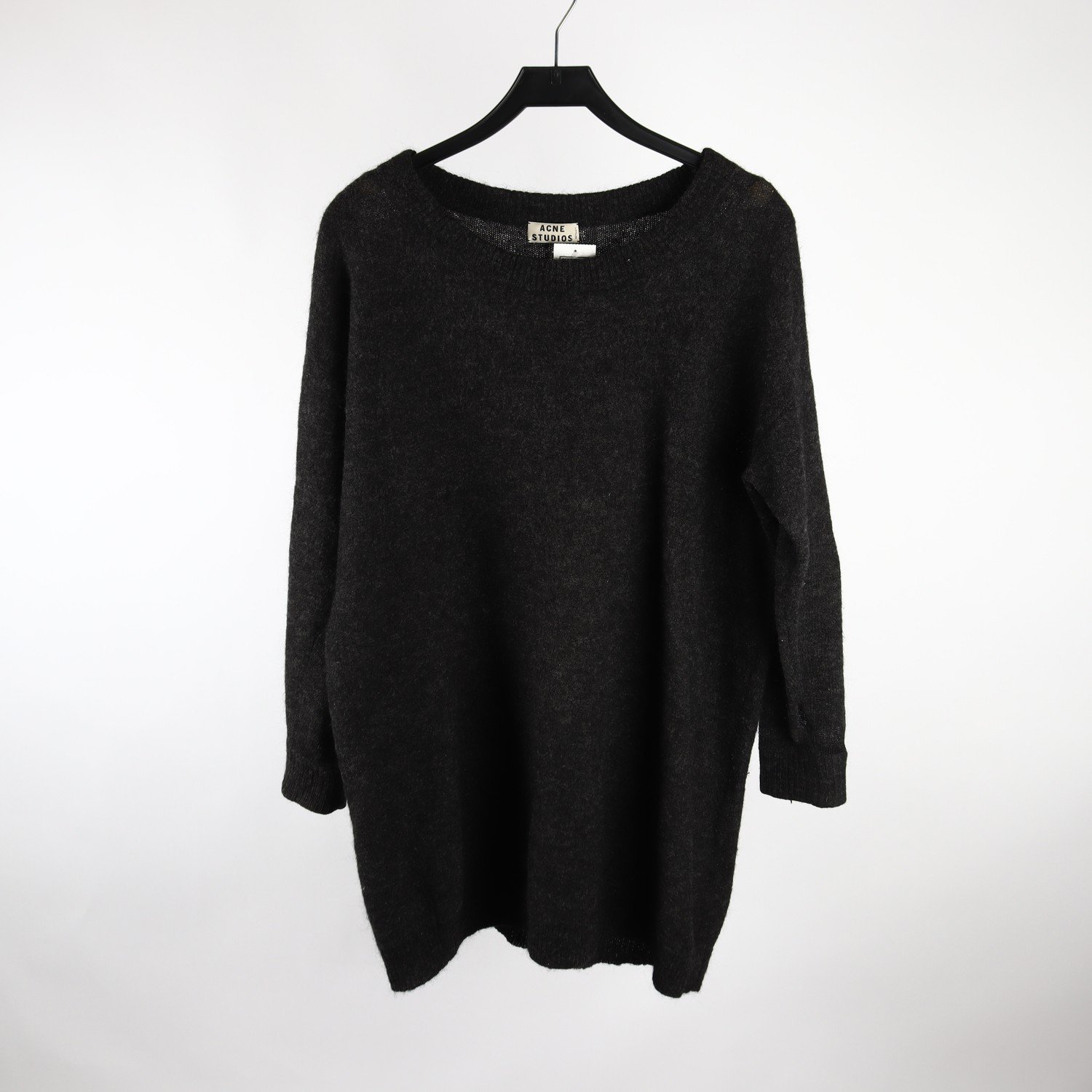 Tröja, Acne Studio, svart, ull, mohair, längre, stl. L