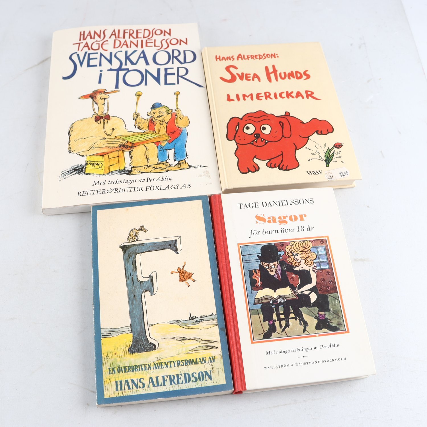 Hans Alfredson & Tage Danielsson, bokpaket med 4 volymer