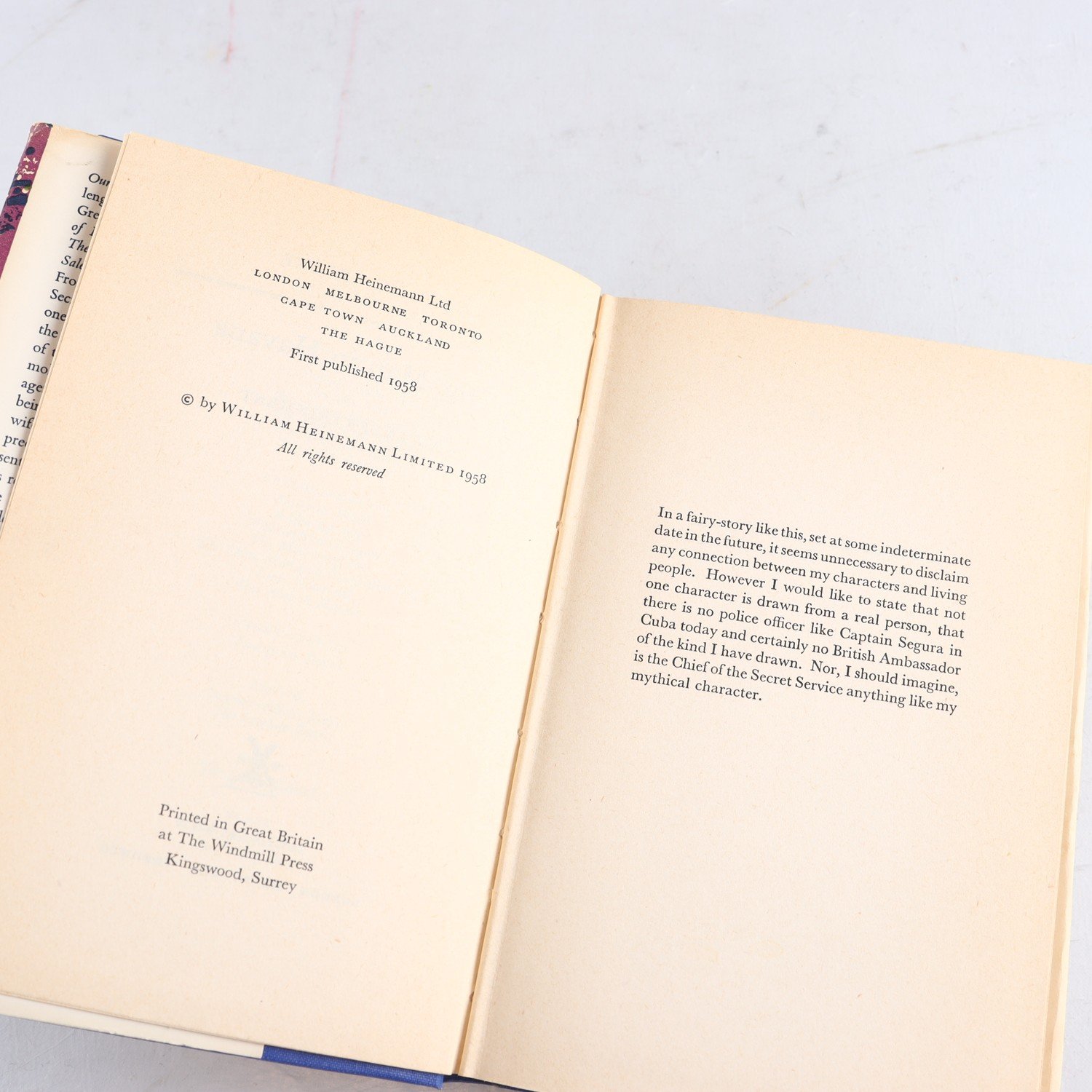 Graham Greene, Our Man in Havana (1st edition, 1958)