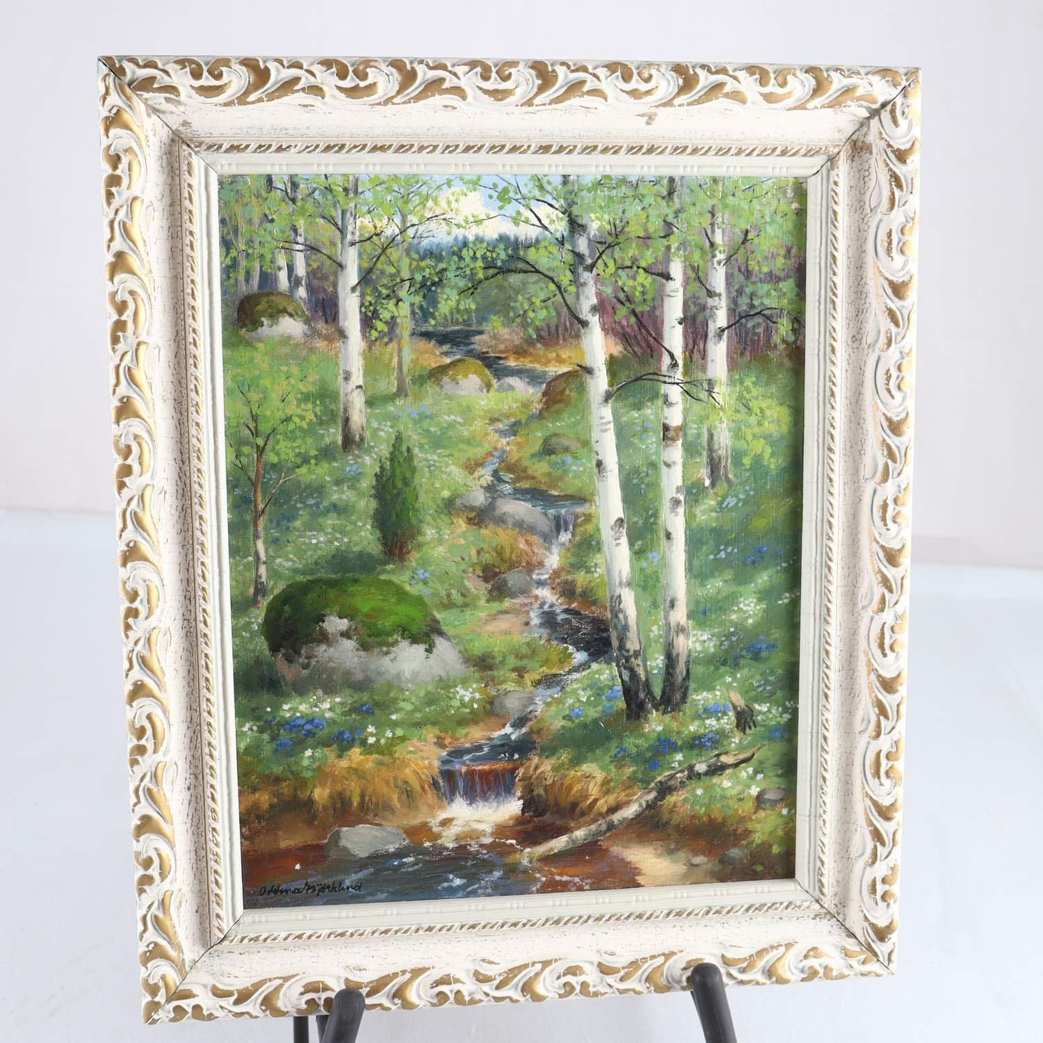 Olja på duk, Oddmar Björklund, (1907-1997). Samfraktas ej.