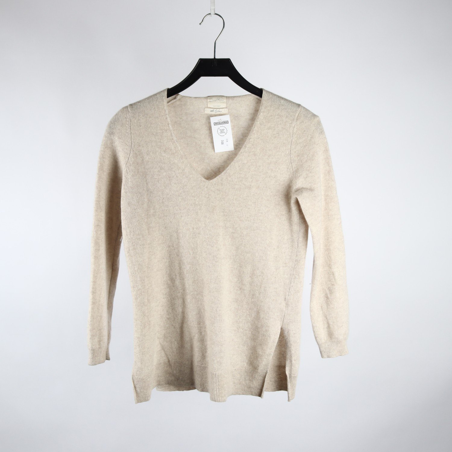 Tröja, Zara Knit, benvit, cashmere, stl. ca. S