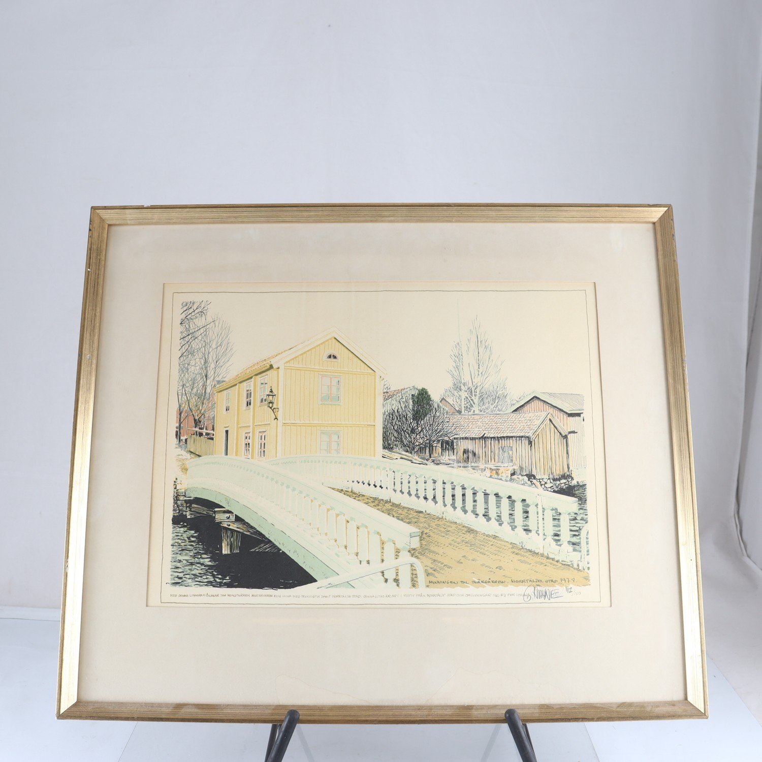 Färglitografi, Göran Hahne, signerad, 42/150, 1978. Endast avhämtning.
