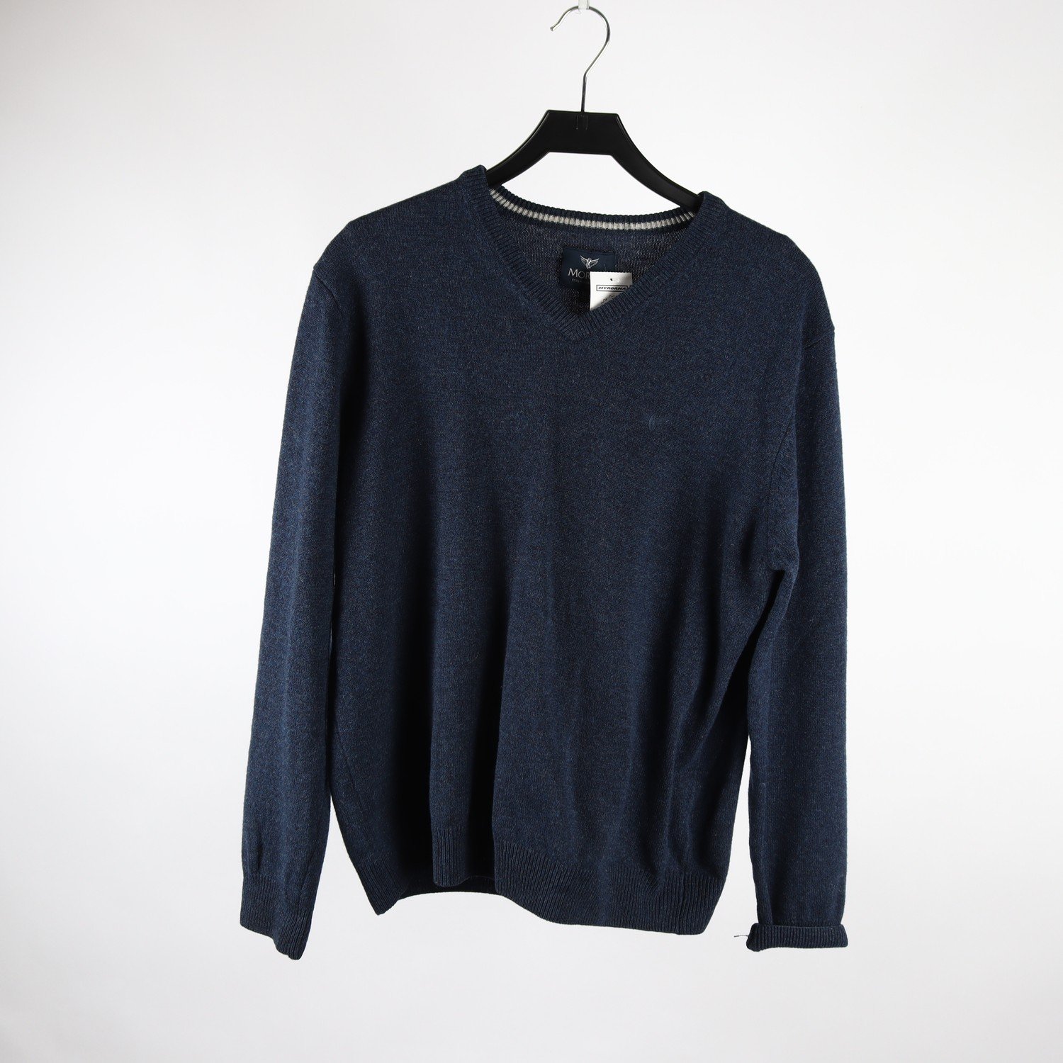 Tröja, Morley, blå, lammull, stl. XL
