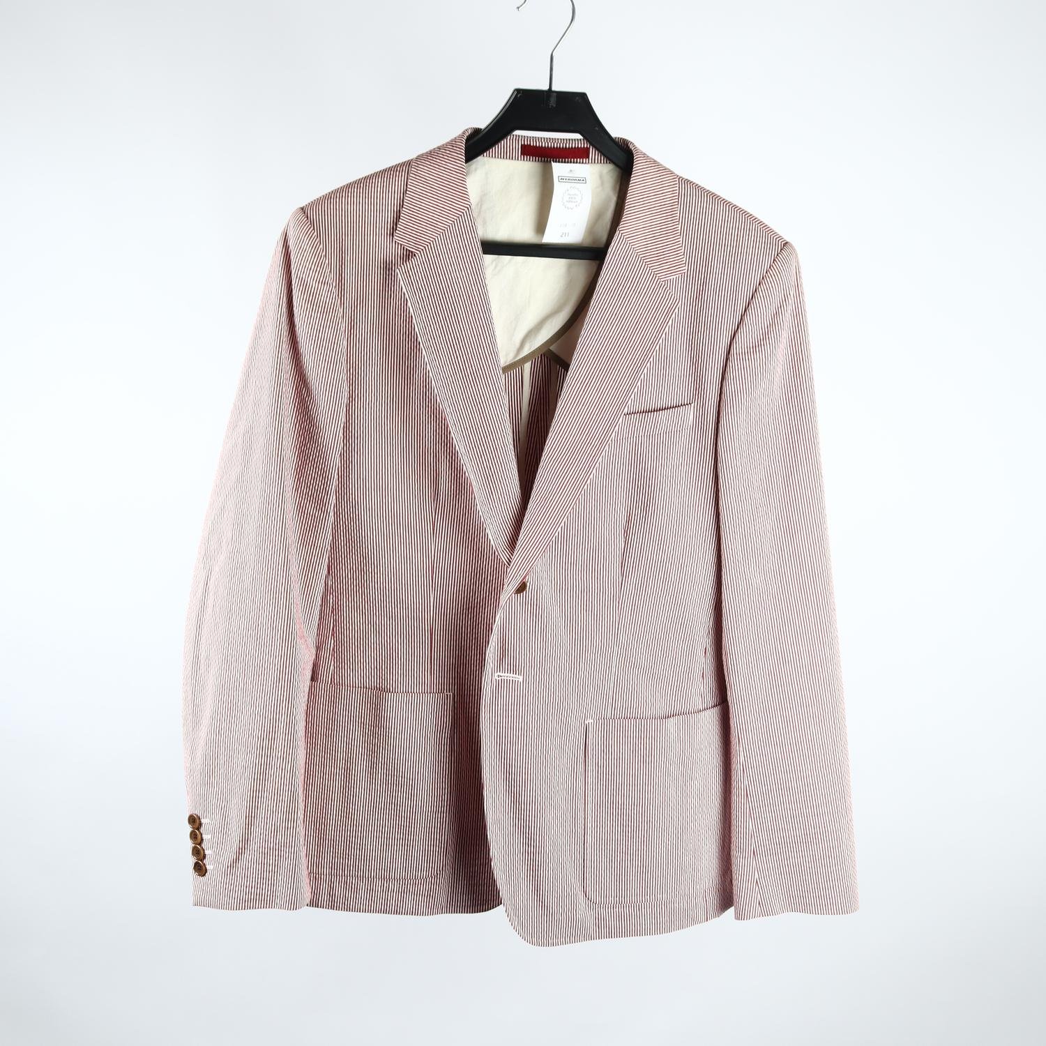 Kavaj, Paul Smith, röd, vit, randig, stl. 50