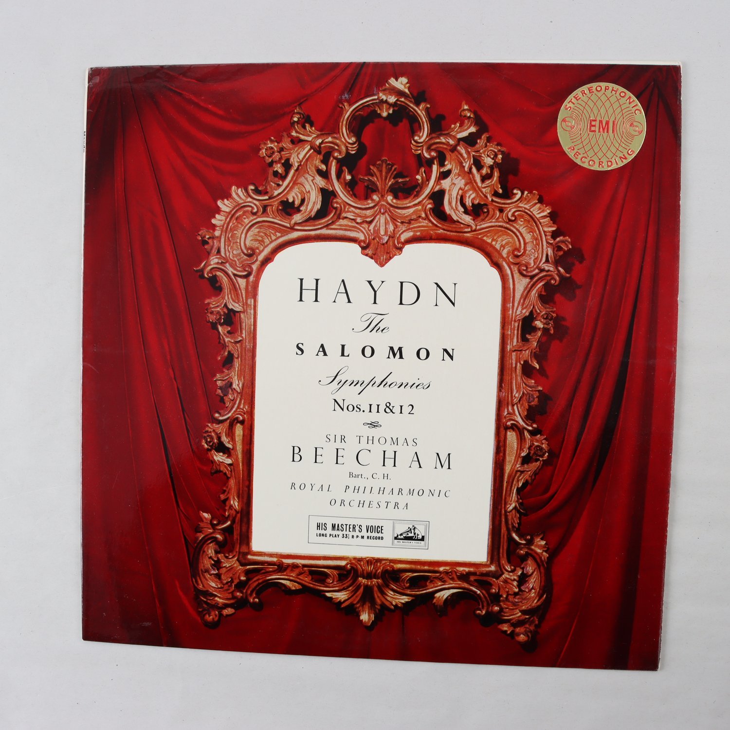 LP Haydn, Royal Philharmonic Orchestra, Beecham, The Salomon Symphonies,