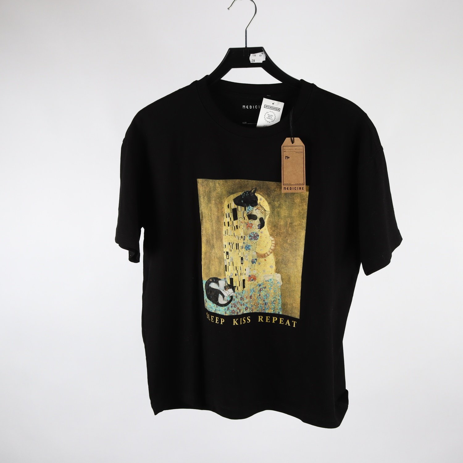 T-shirt, Medicine, svart, katter, stl. M