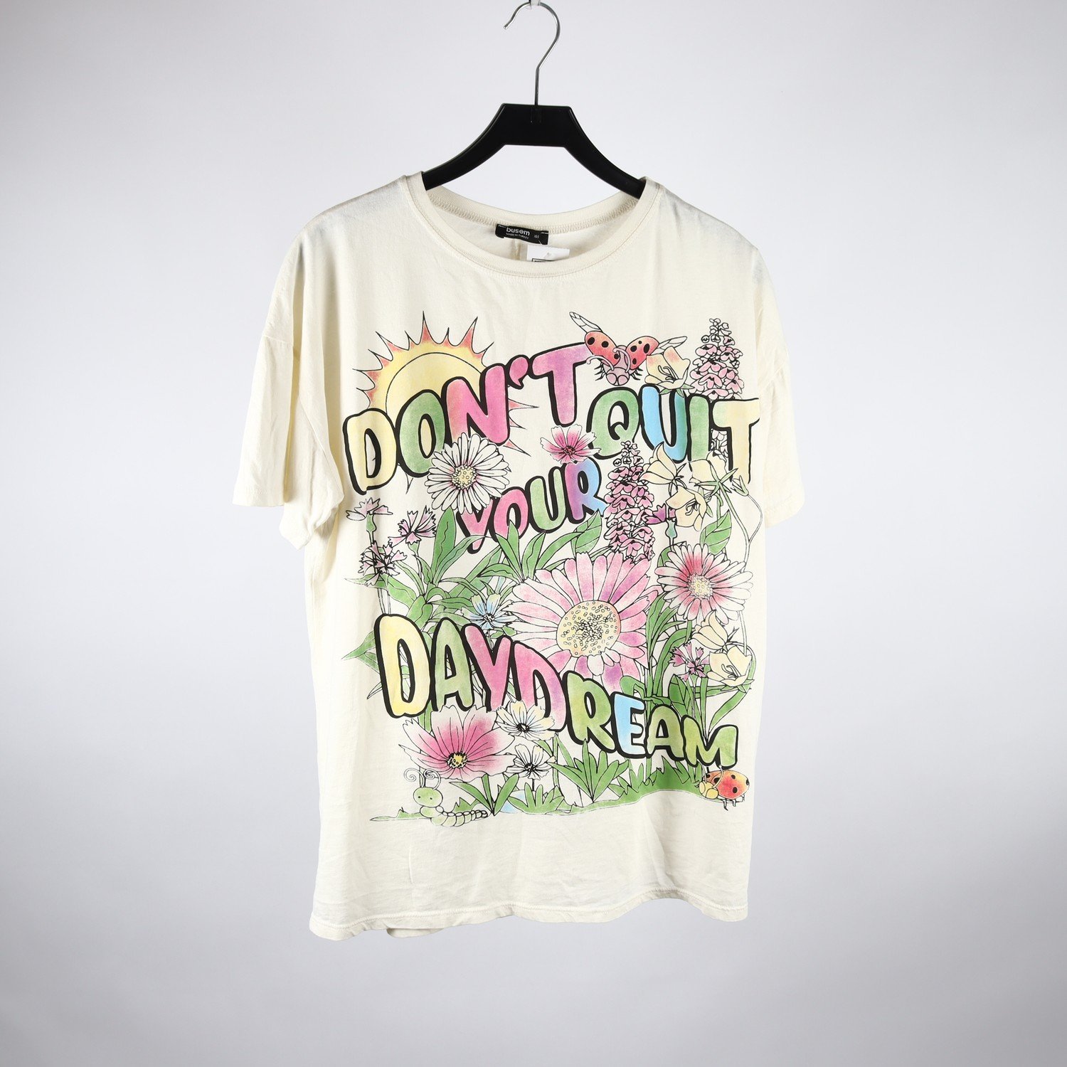 T-shirt, Busem, offwhite, mönstrad, stl. XS/S