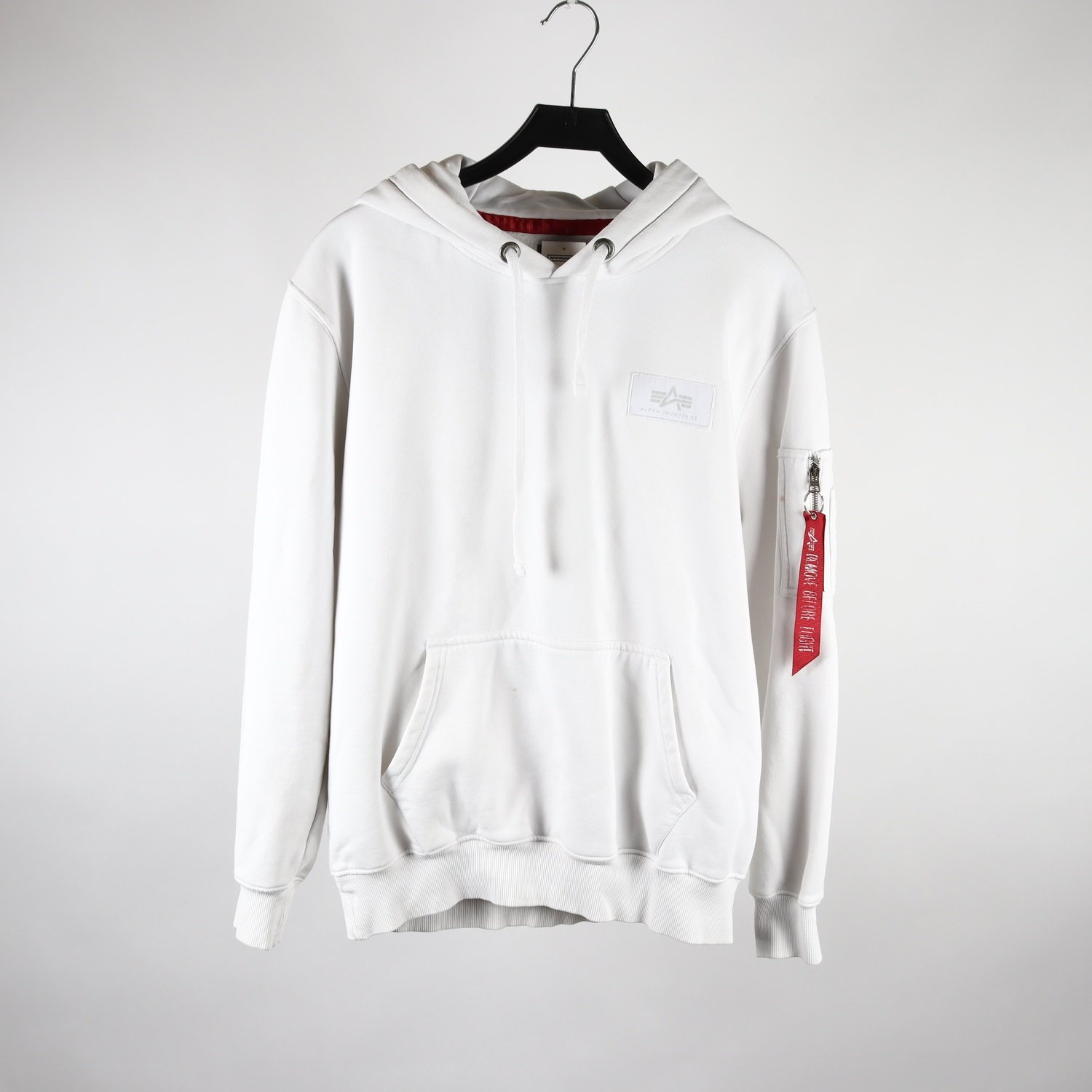 Hoodie, Alpha Industri, vit, stl L