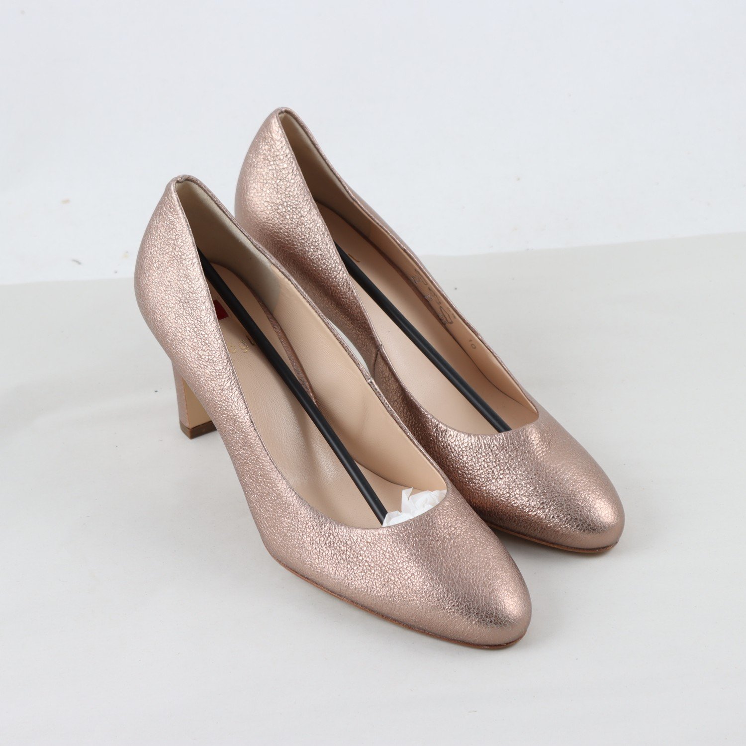 Pumps, Högl. guld, stl. 5 ½