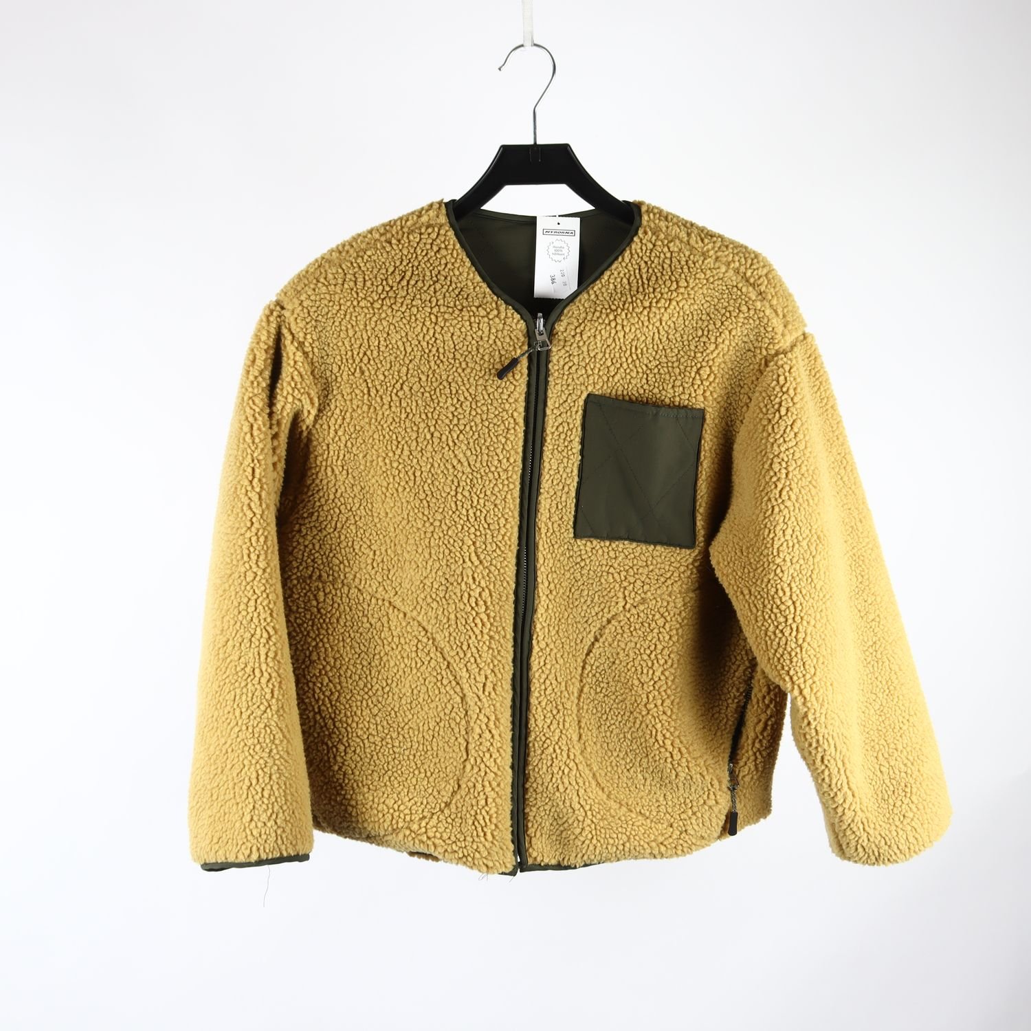 Teddyjacka, Monki, beige, grön, stl. XXS