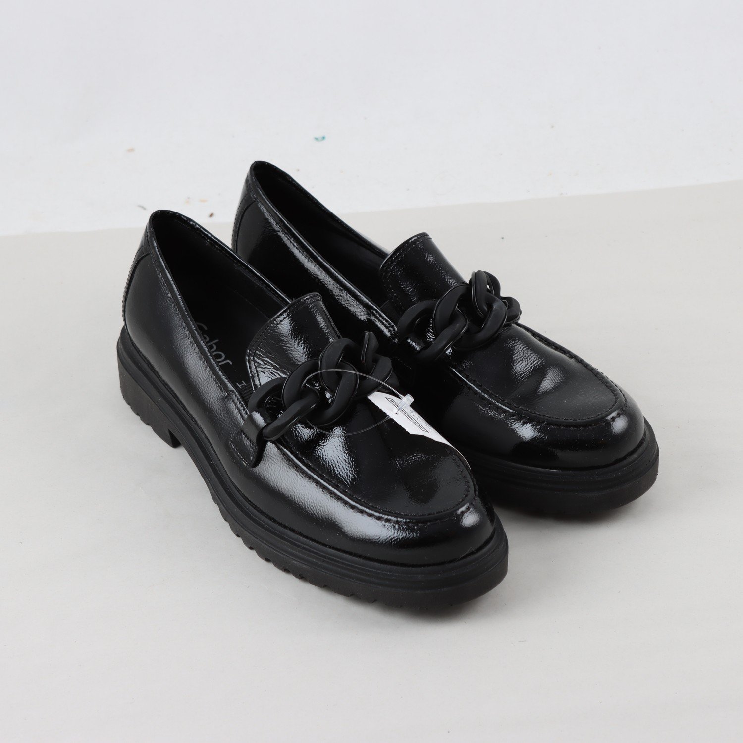 Loafers, Gabor, svart, stl. 5