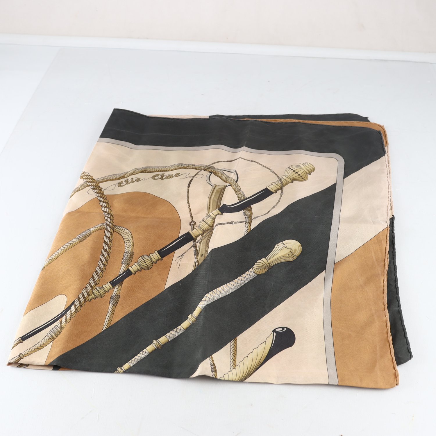 Scarf, Hermes, Clic Clac, mönstrad, stl ca. 90 x 90 cm