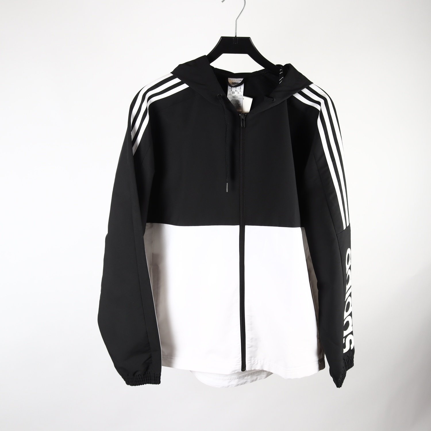 Träningsjacka, Adidas, svart, vit, stl. M