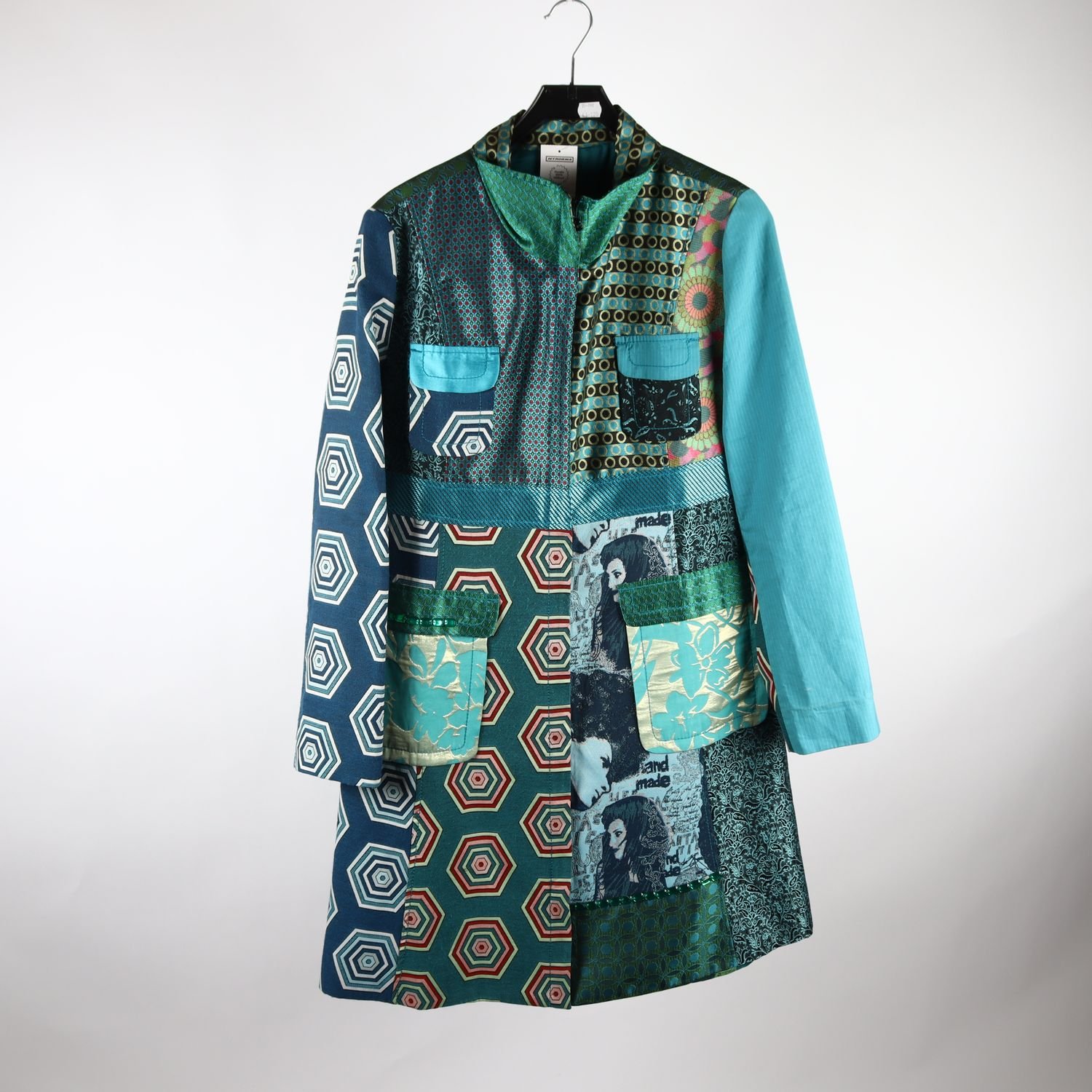 Sommarkappa, Desigual, blå, grön, stl. 46