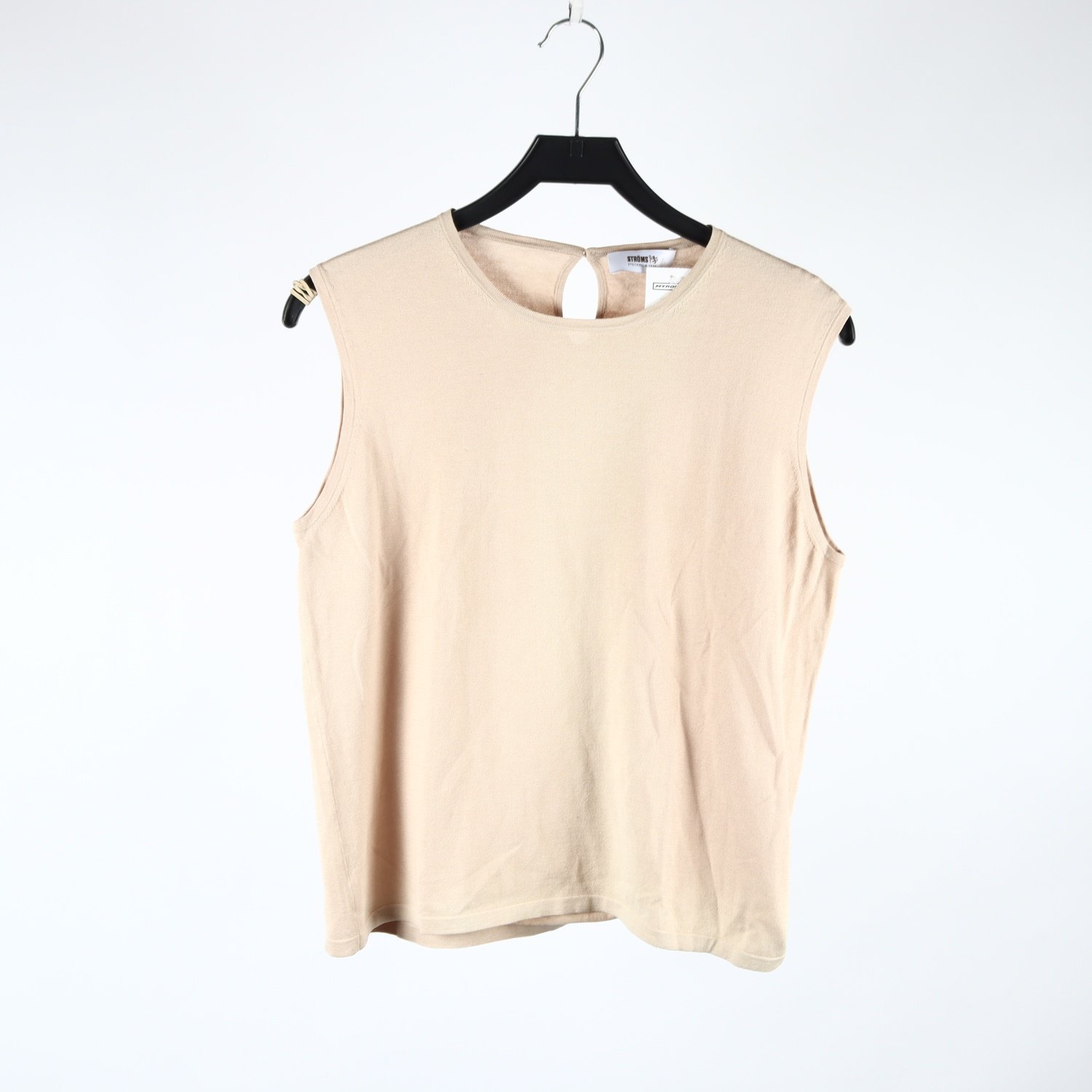 Väst, Ströms, beige, silke, bomull, stl. XL