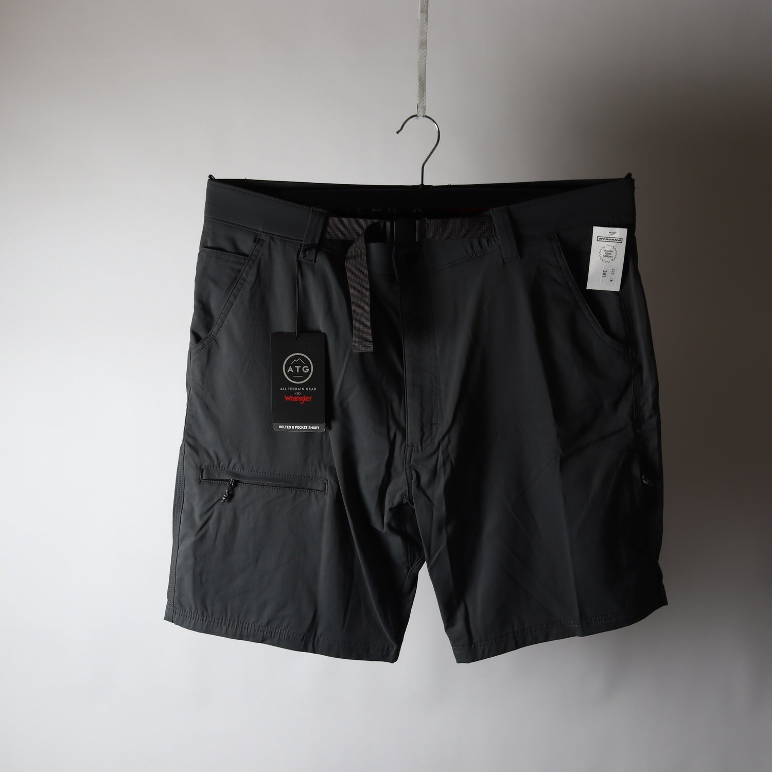 Shorts, ATG x Wrangler, grå, stl. 40