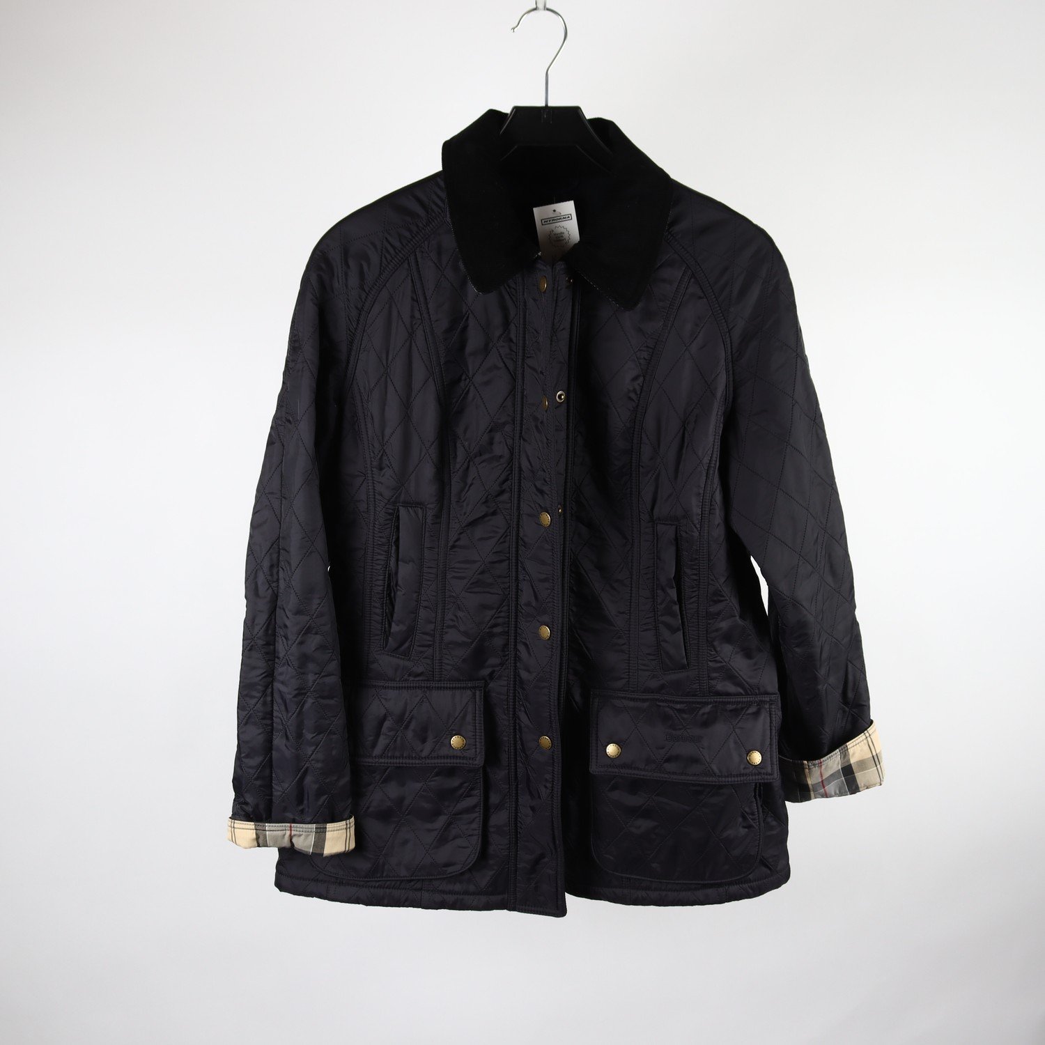 Vårjacka, Barbour, blå, quiltad, stl. 40