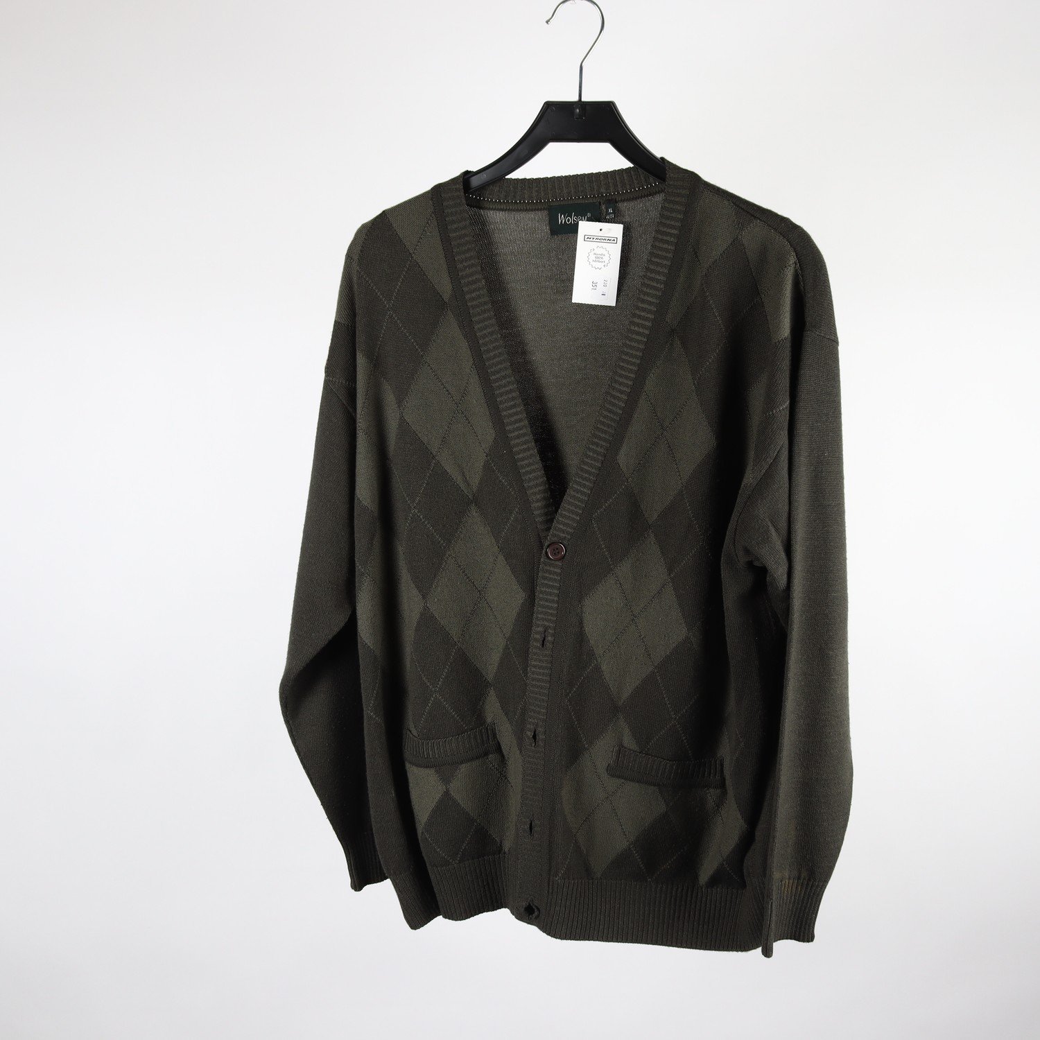 Kofta, Wolsey, grön, ullblandning, stl. XL