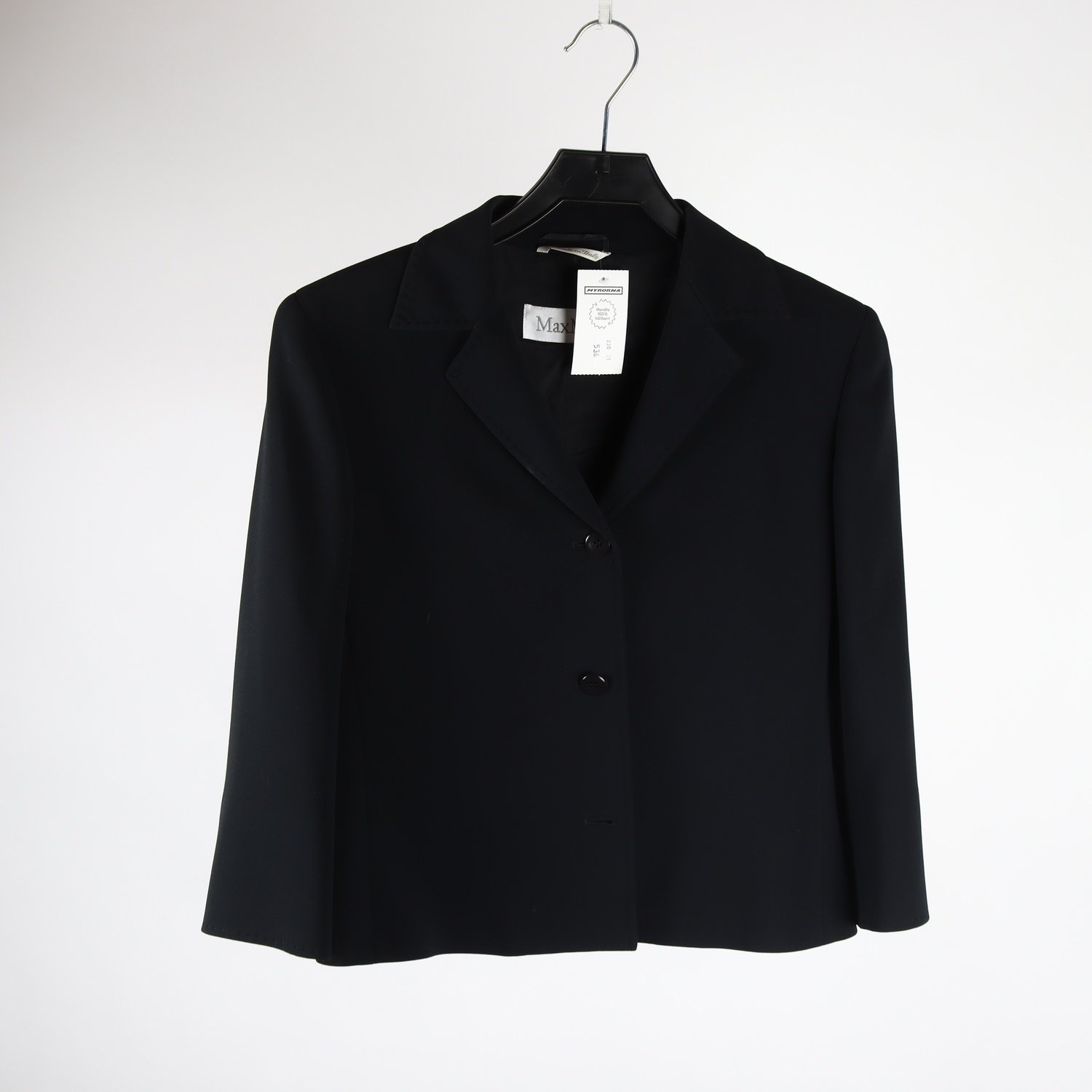 Kavaj, MaxMara, svart, stl. 36