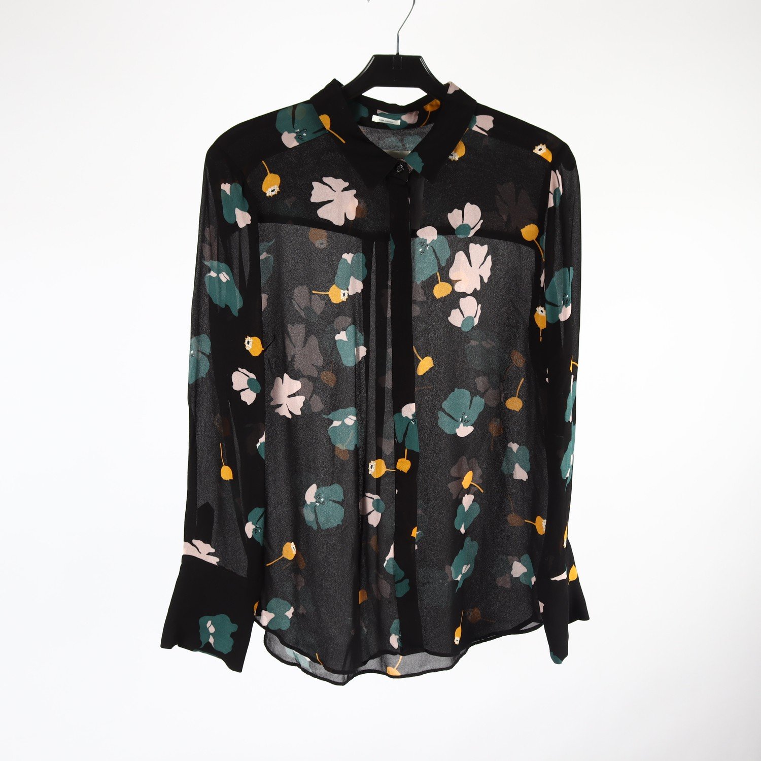 Blus, InWear, svart, mönstrad, stl. 36