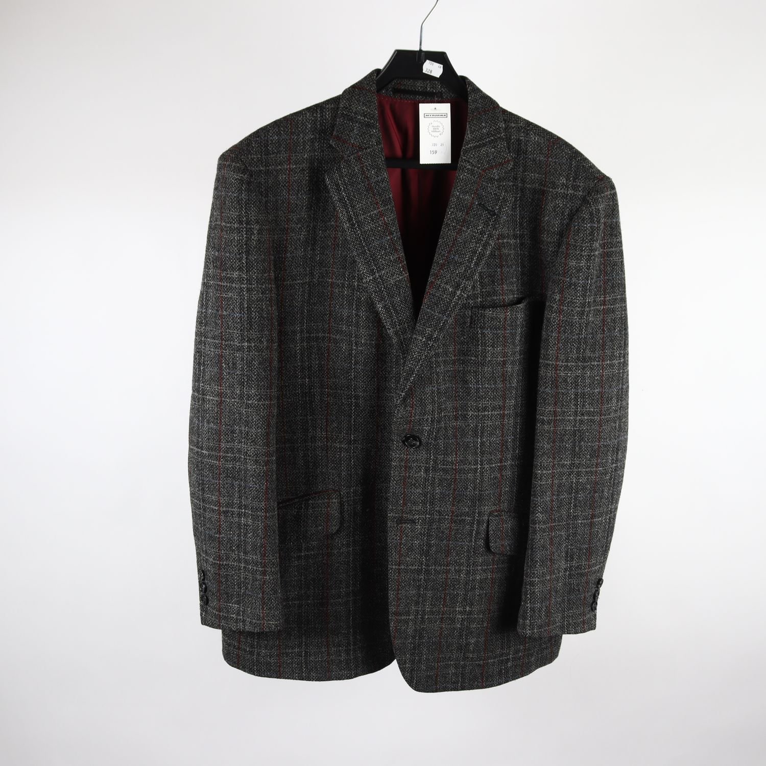 Kavaj, Harris Tweed, grå, mönstrad, stl. 54/56