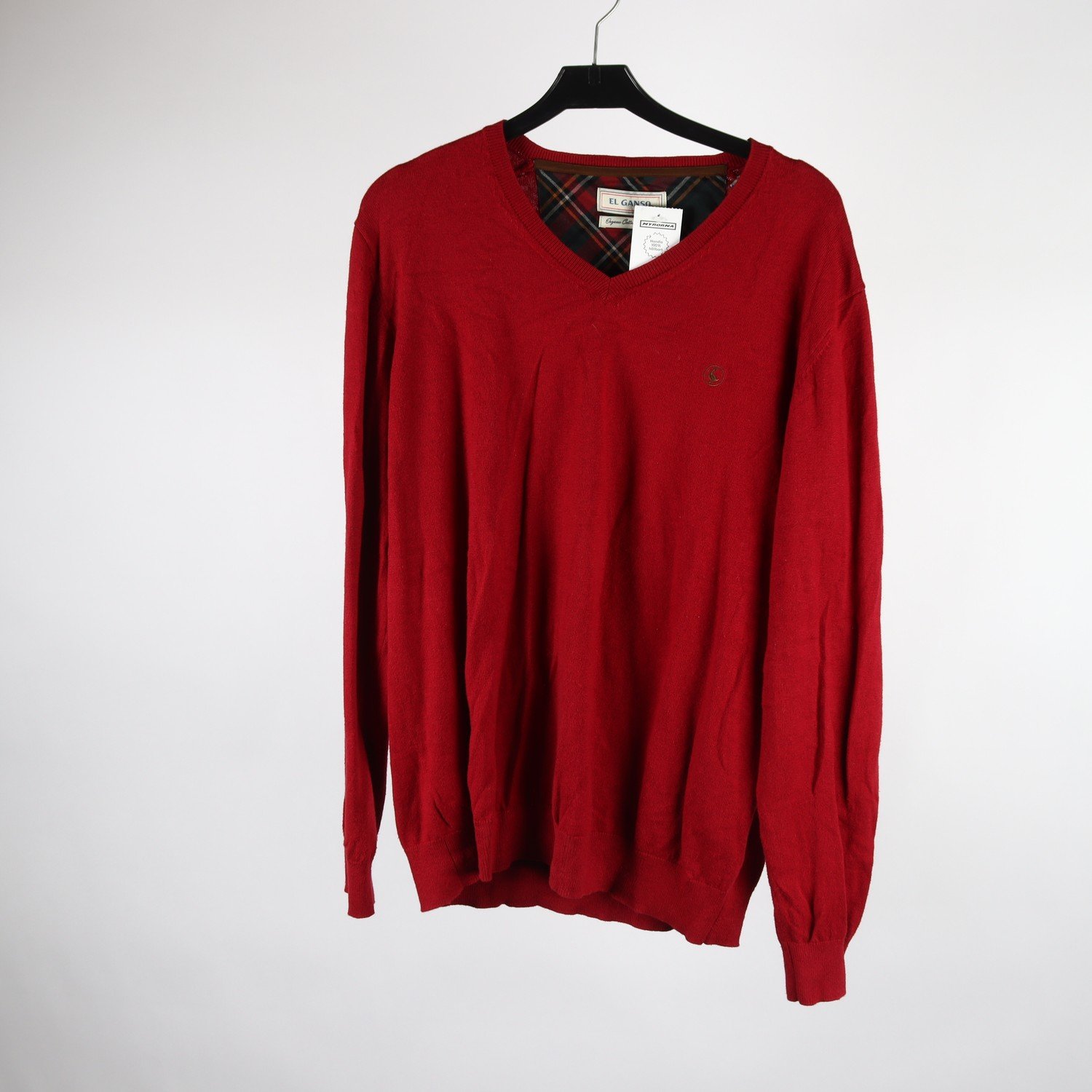 Tröja, El Ganso, vinröd, bomull, cashmere, stl. L