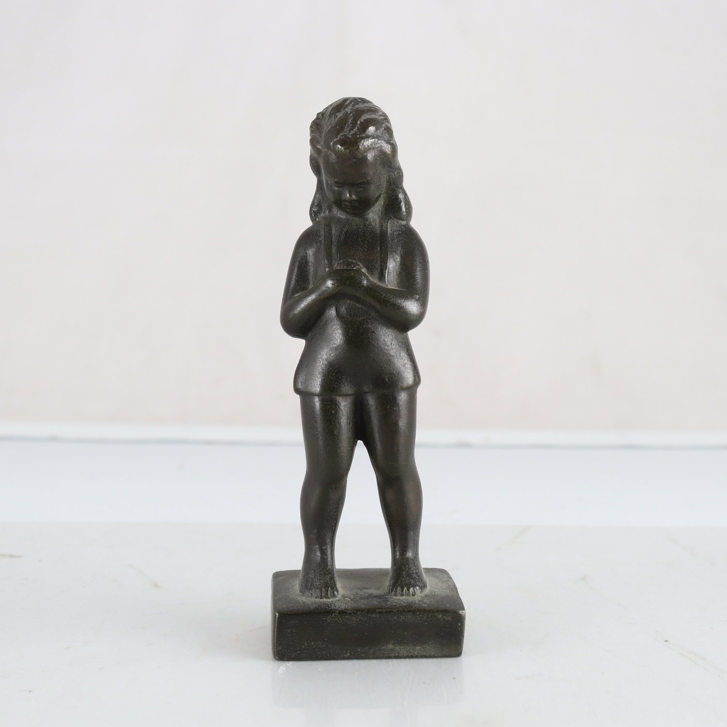 Skulptur, Signerad -46, brons