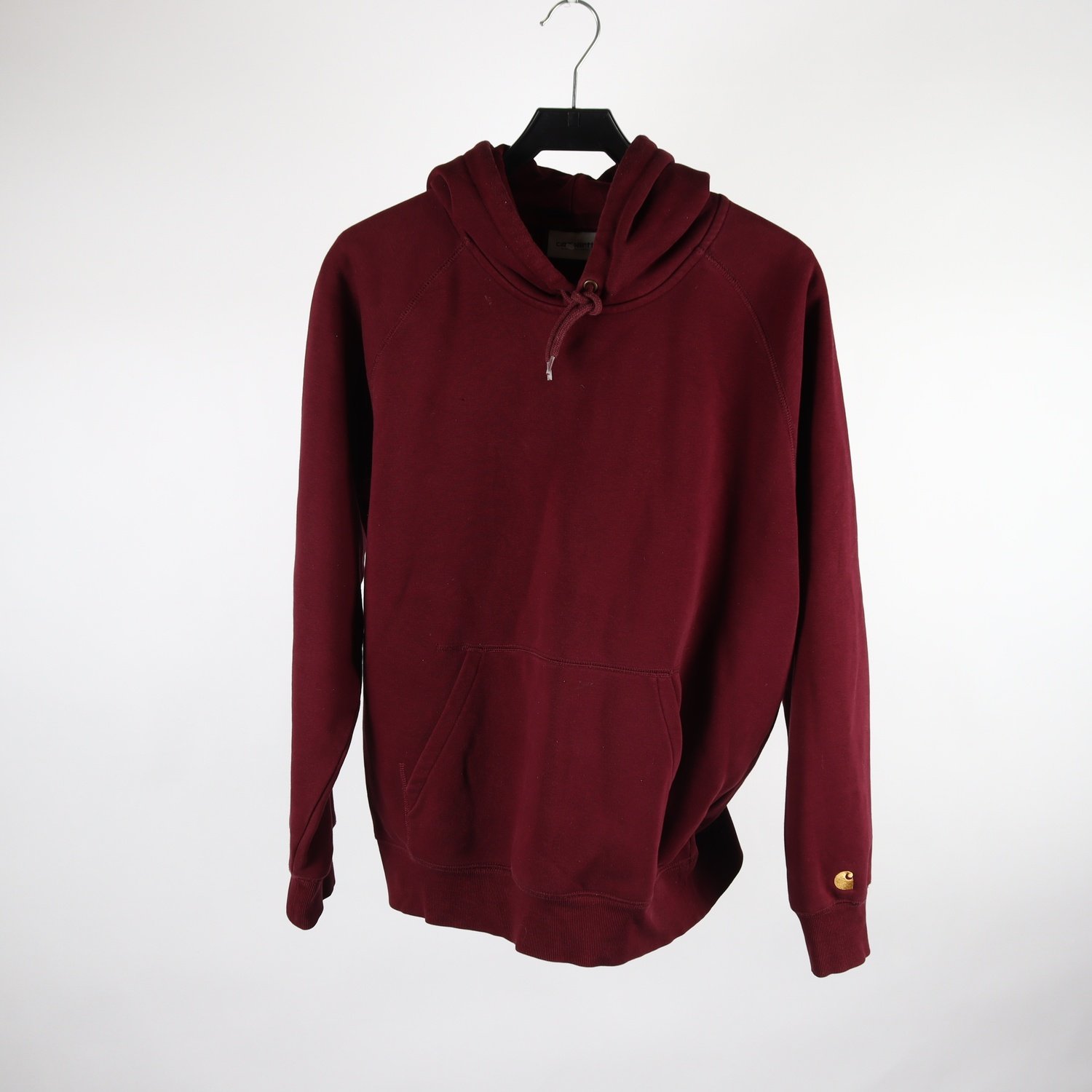 Hoodie, Carhartt, vinröd, stl. L