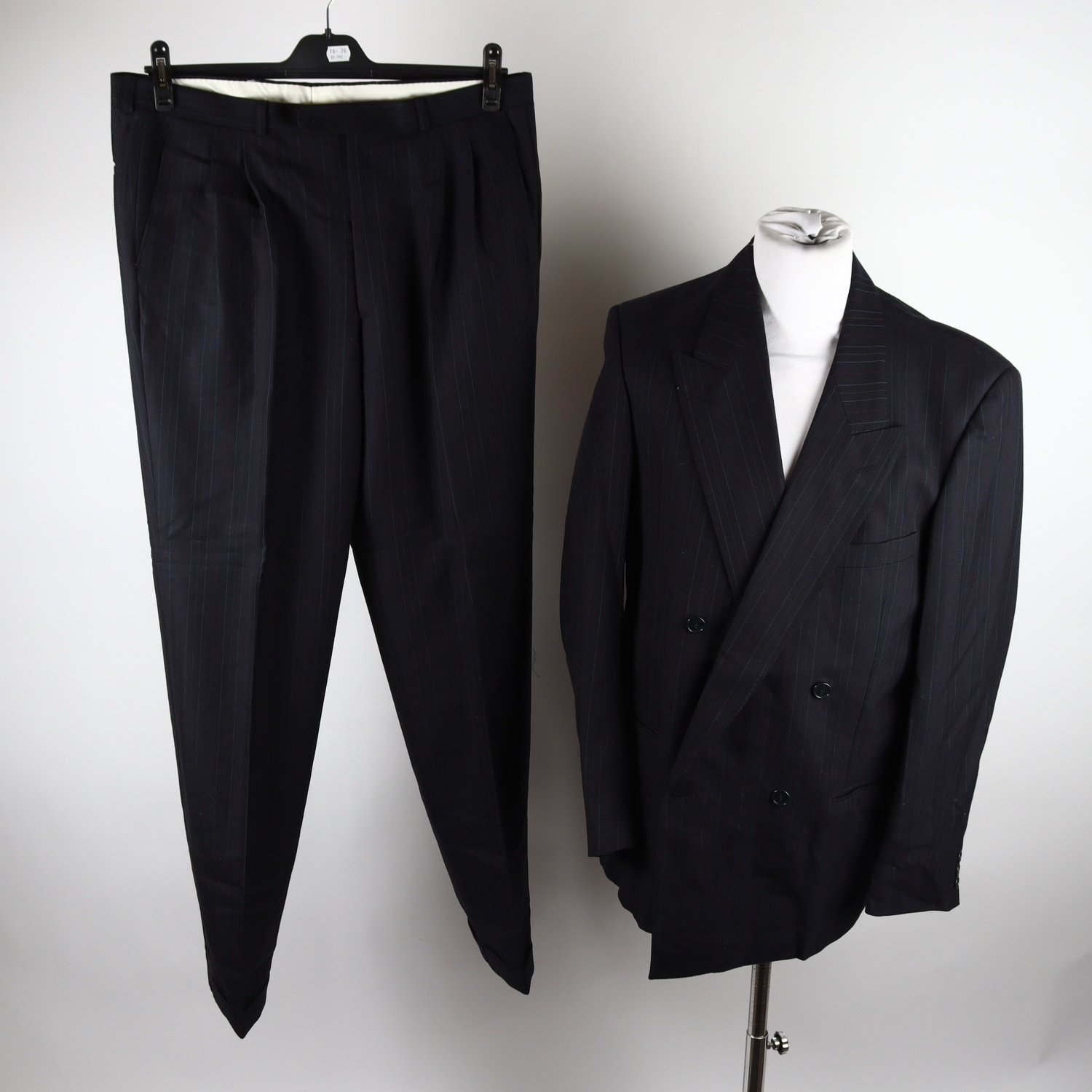 Kostym, vintage, Yves Saint Laurent, blå, stl ca. 52