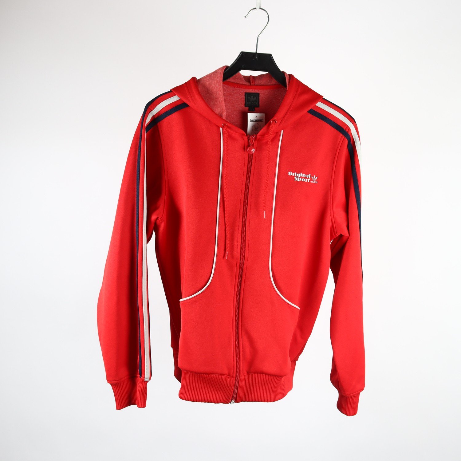 Träningsjacka, Adidas, röd, stl. S