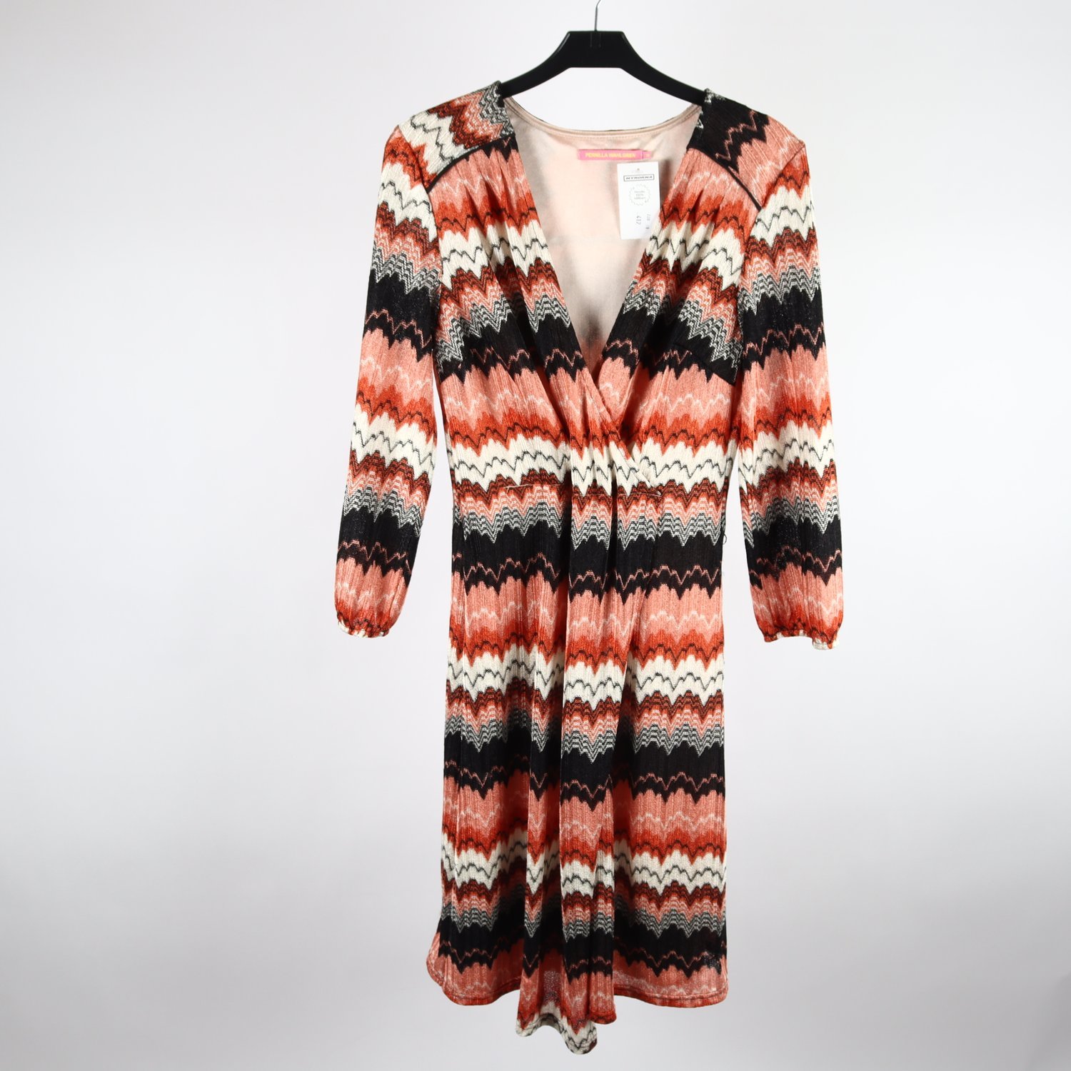 Klänning, Pernilla Wahlgren, svart, orange, stl. M