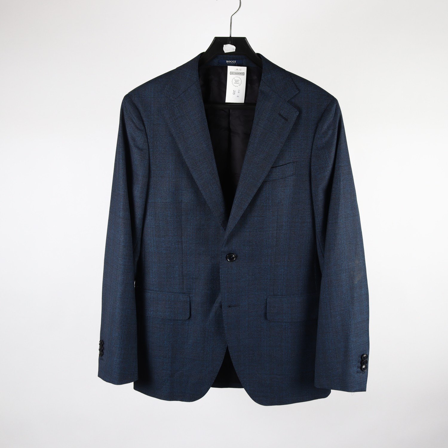 Kavaj, Boggi, blå, slim fit, ull, stl. 46