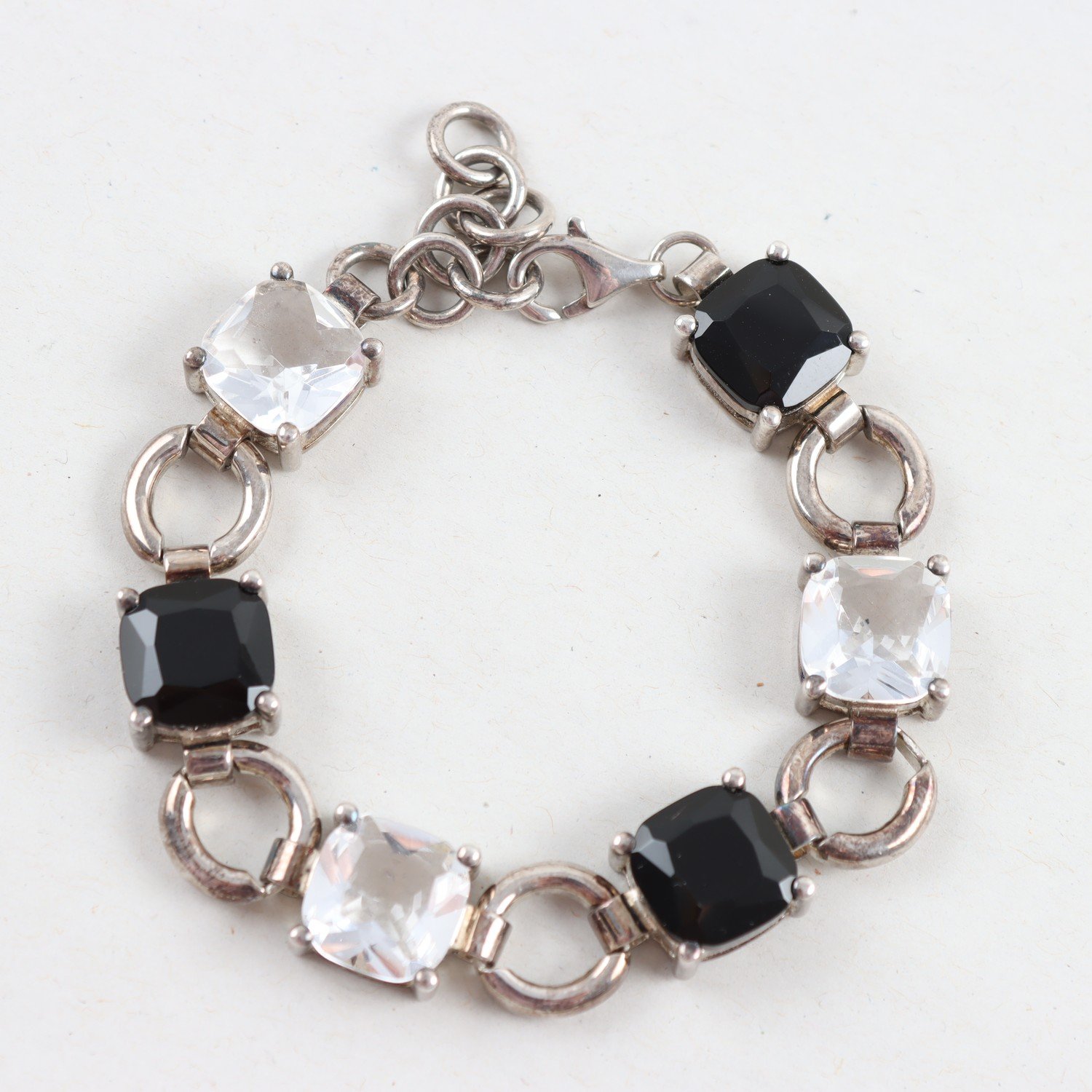 Armband, Silver, Glas, Brv: 32,9g