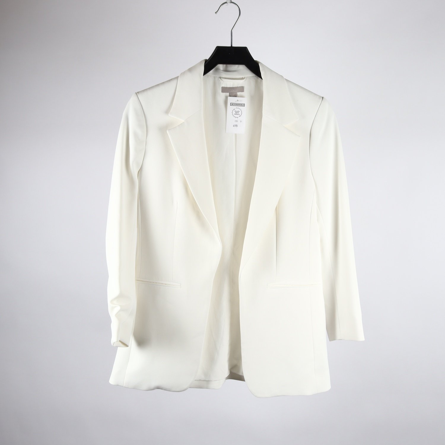 Kavaj, H&M, vit, stl. 36