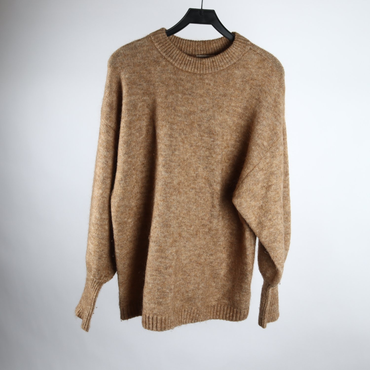 Tröja, H&M, brun, ull, mohair, stl. 42