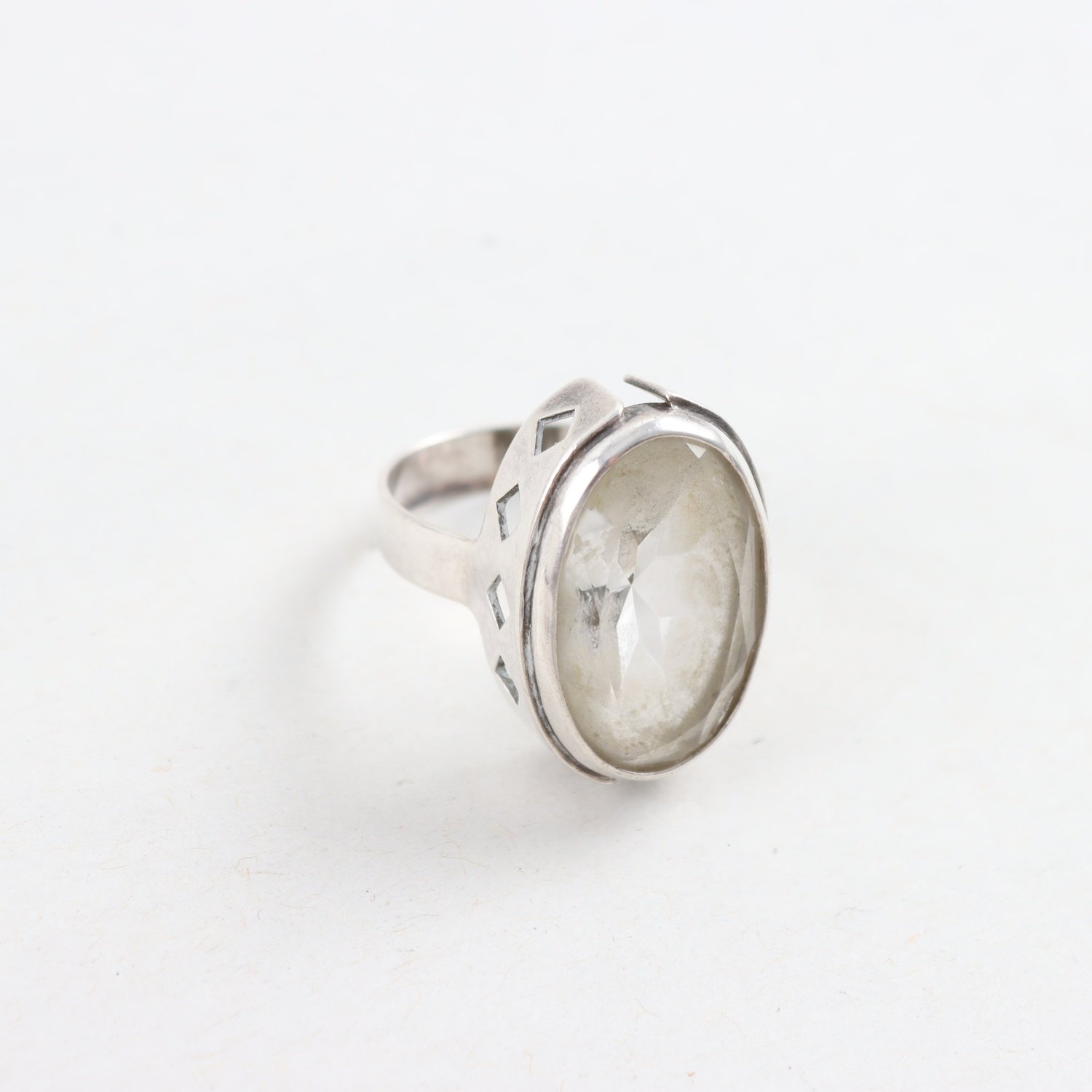 Ring, Silver, Sten, Brv: 6,7g
