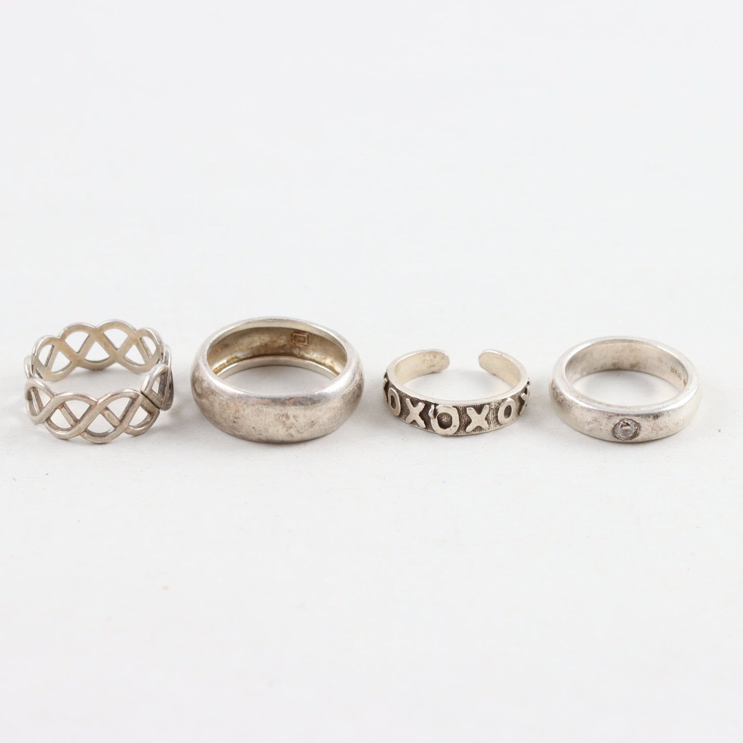 Ringar, Silver, Stenar, Brv: 15,2cm