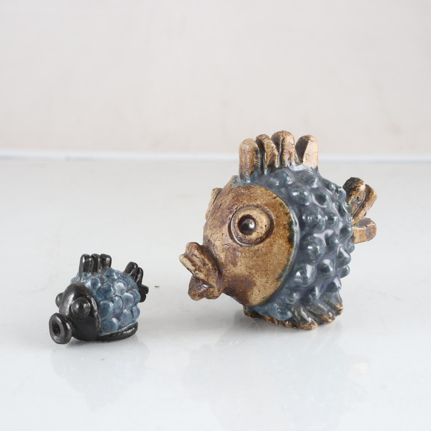 Figuriner, fiskar, Fisher Stengods, Ego, Wilhelm Fischer