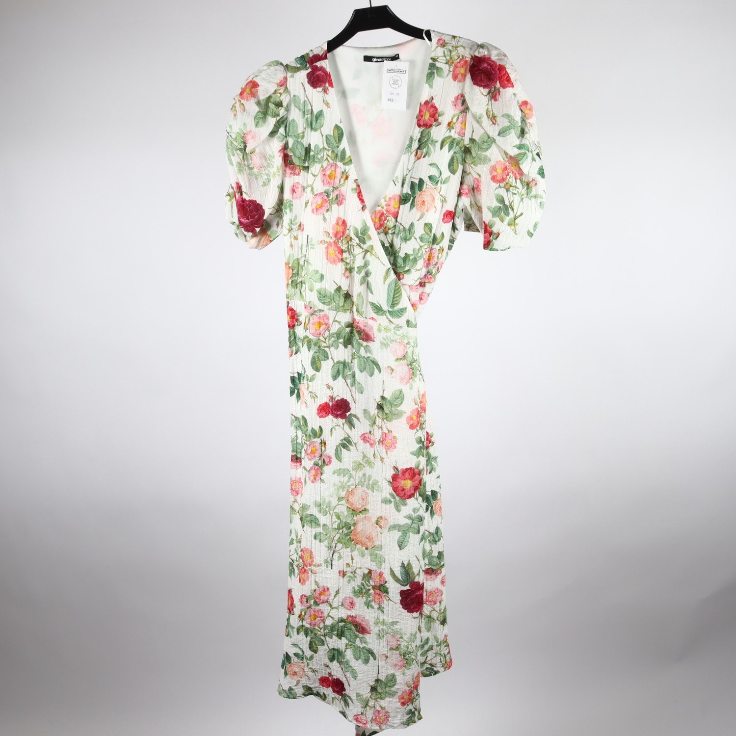 Klänning, Gina Tricot, blommig, stl. 42