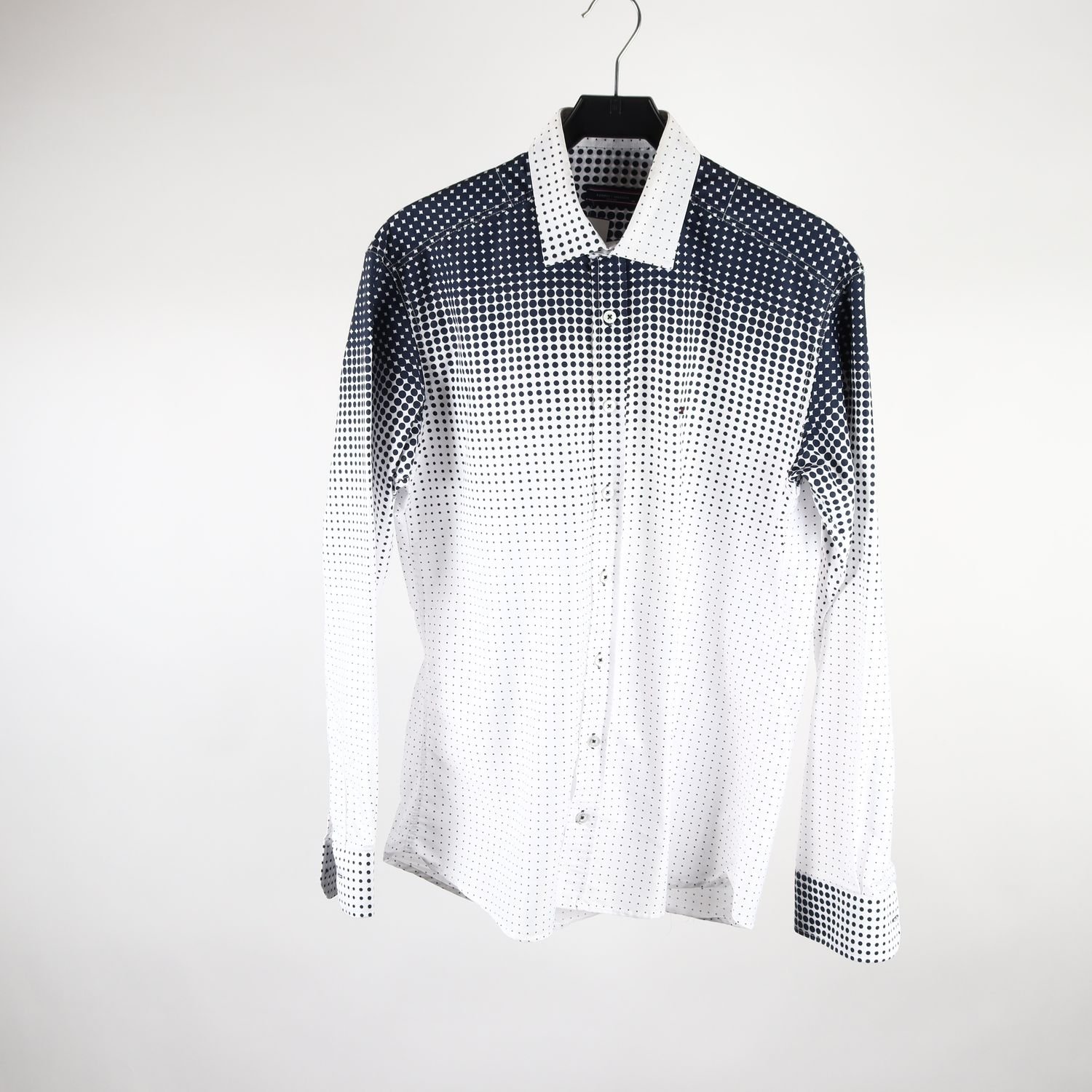 Skjorta, Tommy Hilfiger, blå, vit, mönstrad, stl. M