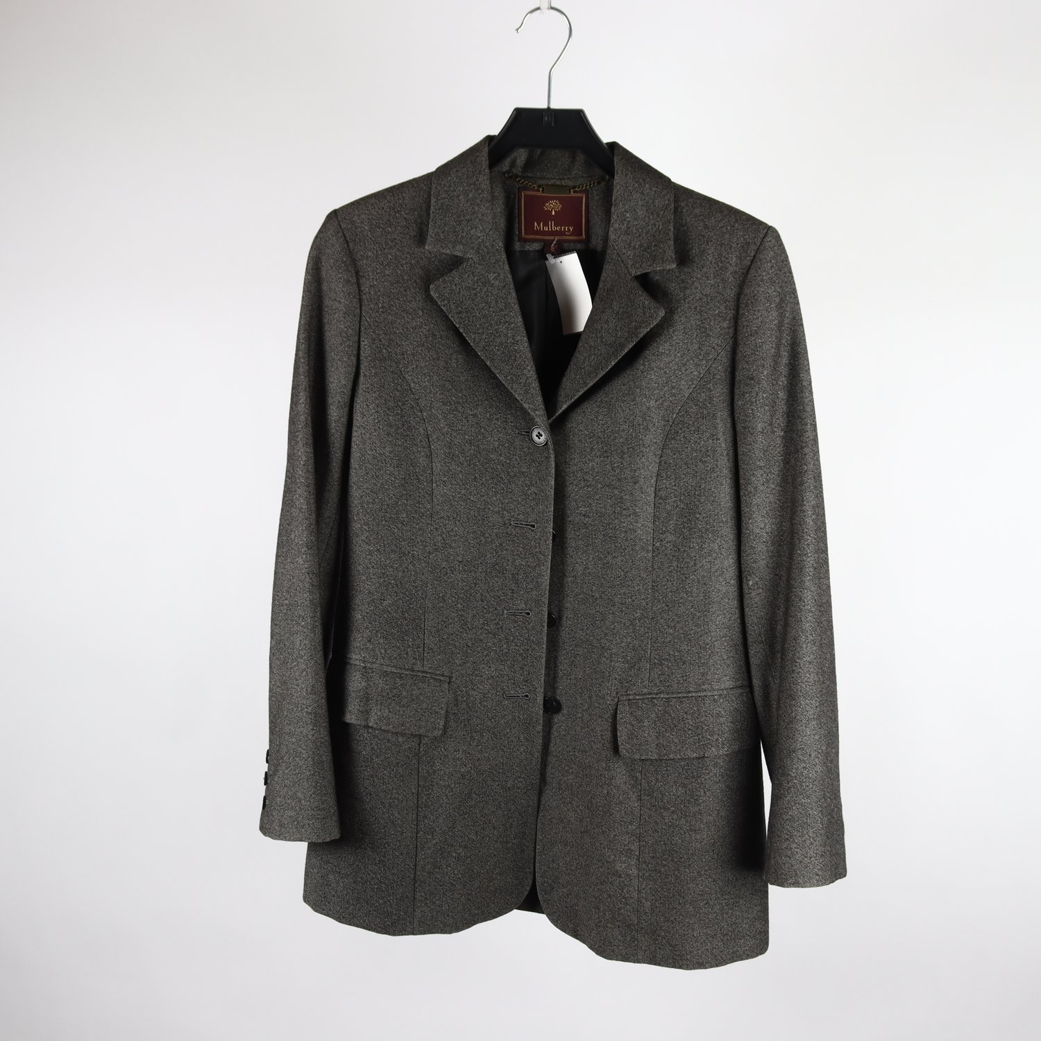 Kavaj, Mulberry, grå, ull, stl. 8