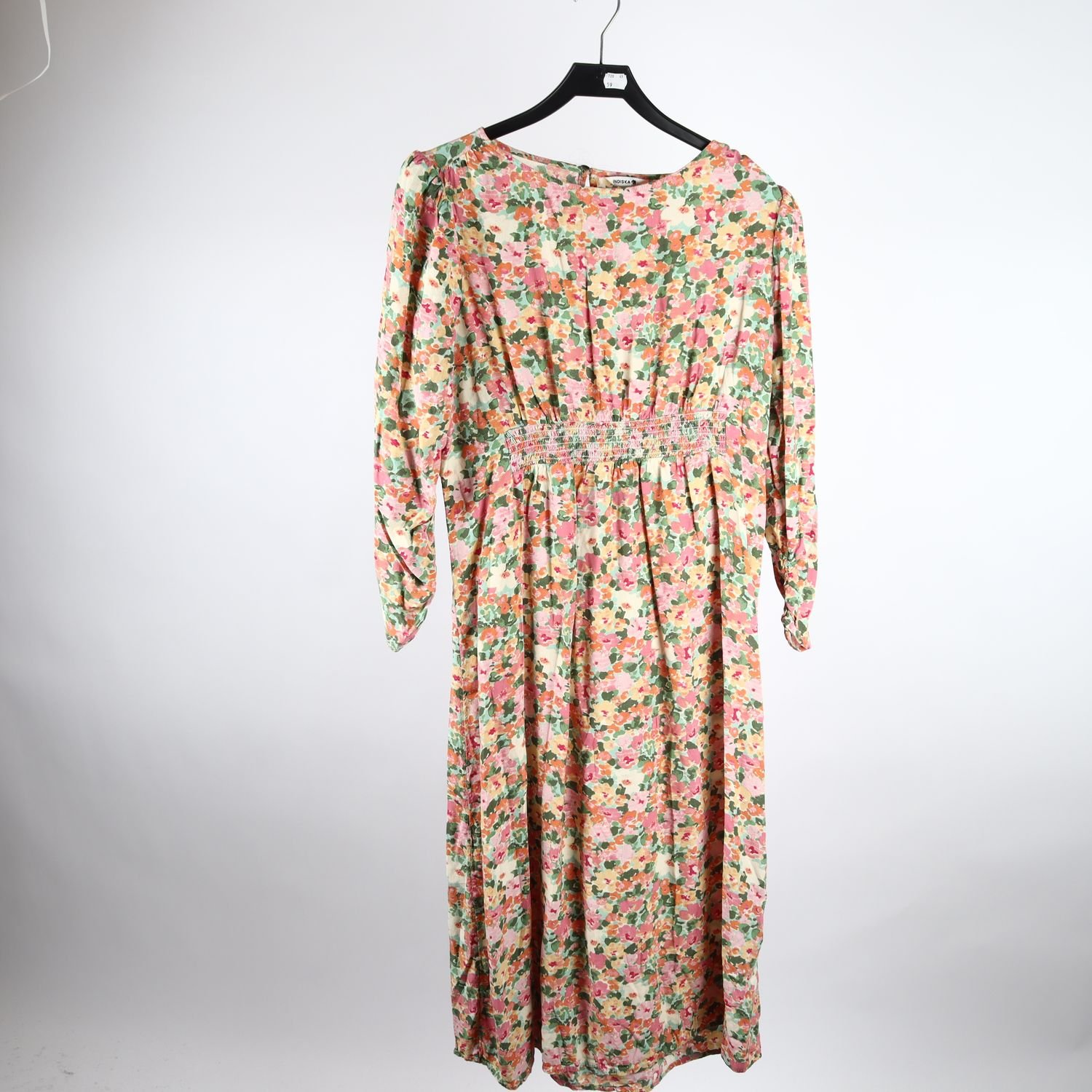 Klänning, Indiska, blommig, rosa, stl. XL