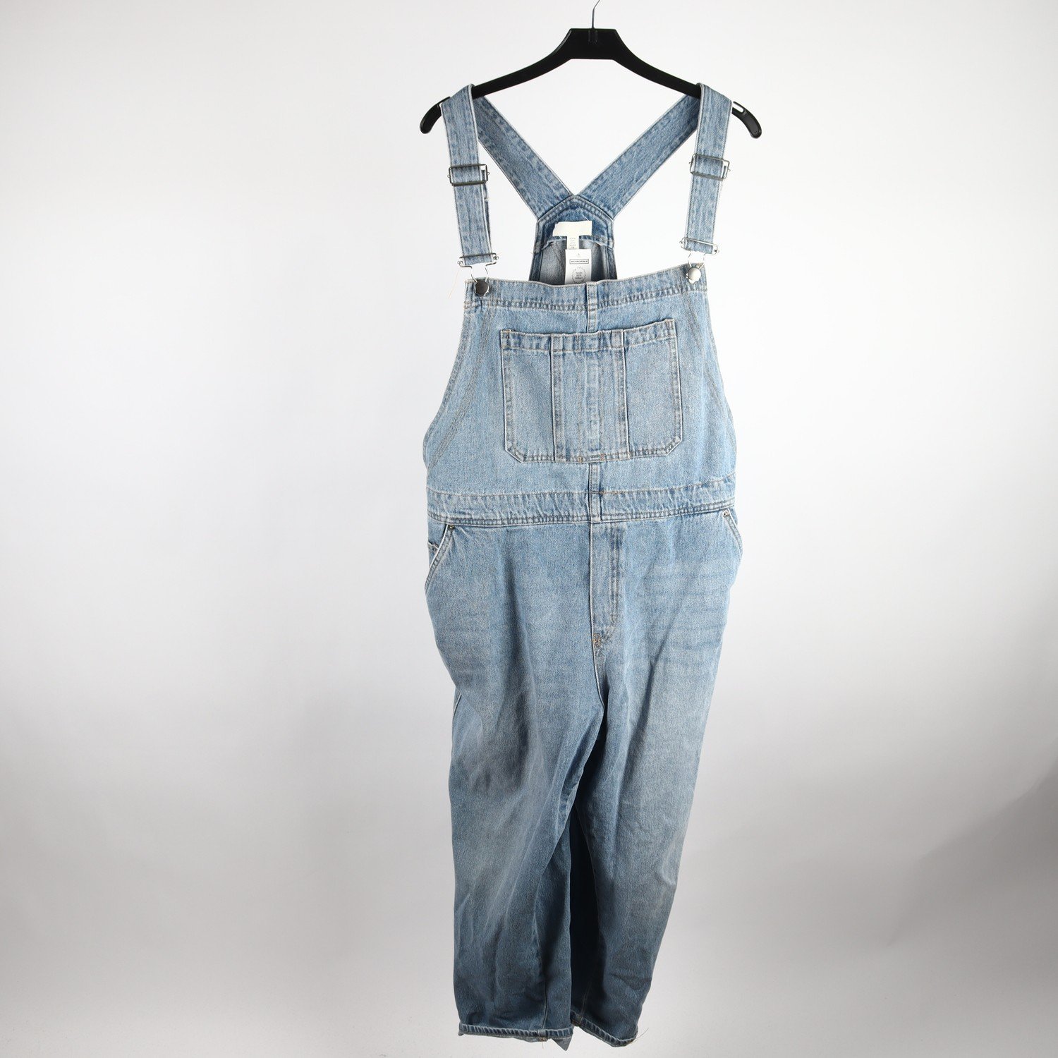 Hängselbyxor, H&M, jeans, blå, stl. XL